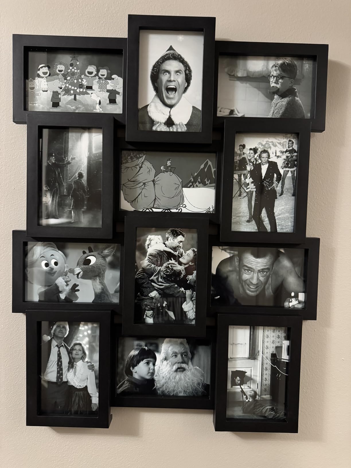 MELANNCO Collage Picture Frame 18x23 Inch Black - Holds 12 Photos in 4x6 and 6x4 Formats - Wall Display for Home Decor, Horizontal or Vertical Hanging customer photo 1