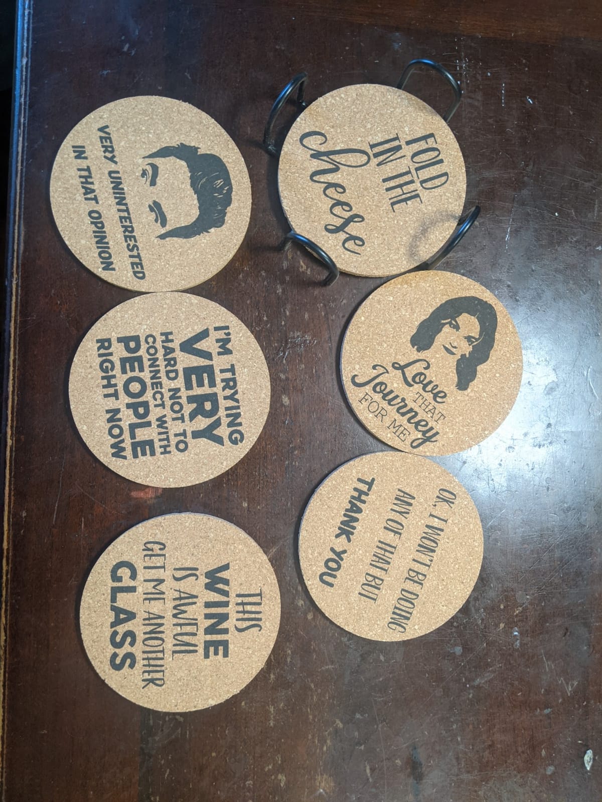 Fold in The Cheese TV Show Coasters, 6 Pcs Coffee Coasters for SC Fans customer photo 1