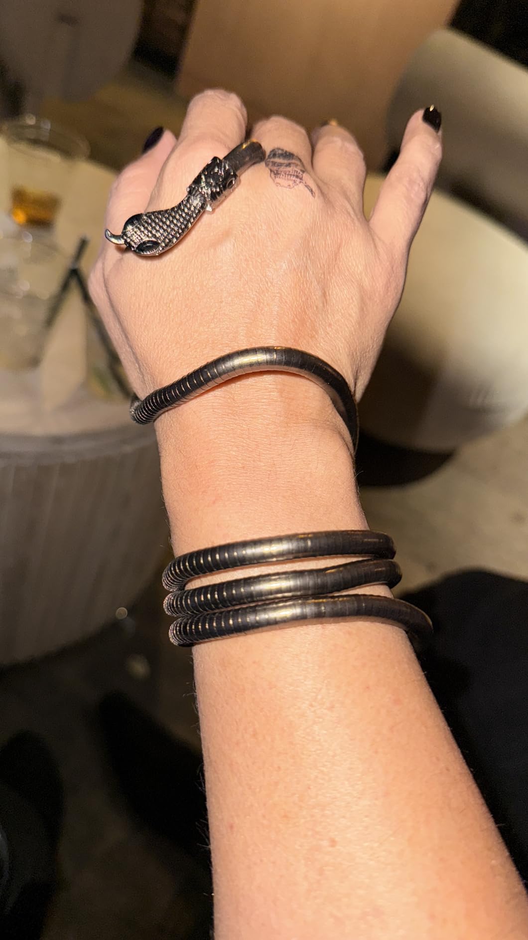 LAKIYOYO Bendable Snake Bracelet for Women Adjustable Punk Snake Choker - Flexible Multi-Purpose Medusa Necklace Hollween Jewelry customer photo 1