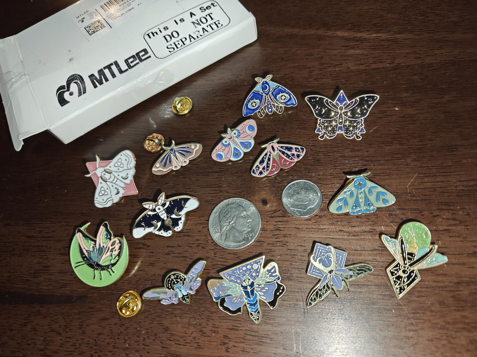 13 Pack Butterfly Moth Pins Enamel Gothic Vintage Cute Brooches for Women customer photo 1