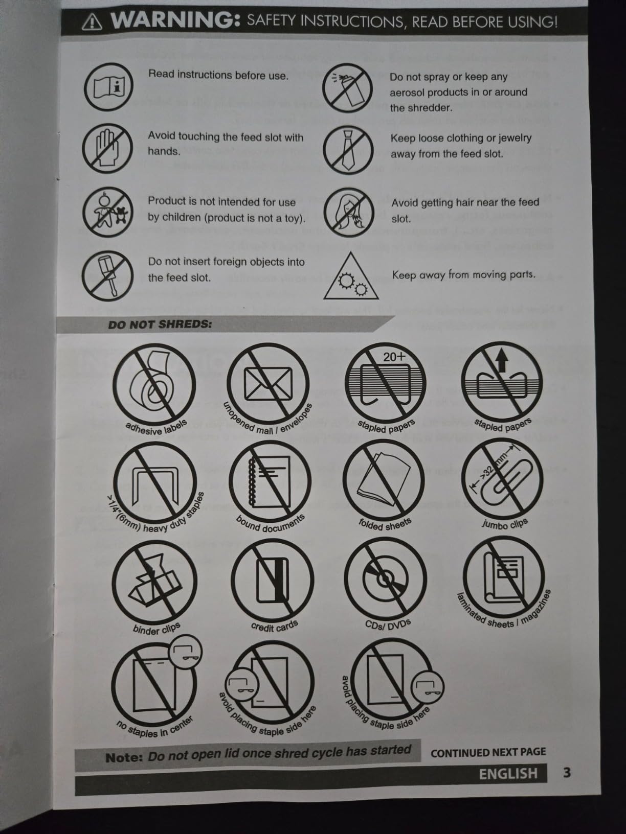 Aurora Commercial Grade 200-Sheet Auto Feed High Security Micro-Cut Paper Shredder/ 60 Minutes/Security Level P-5 customer photo 2