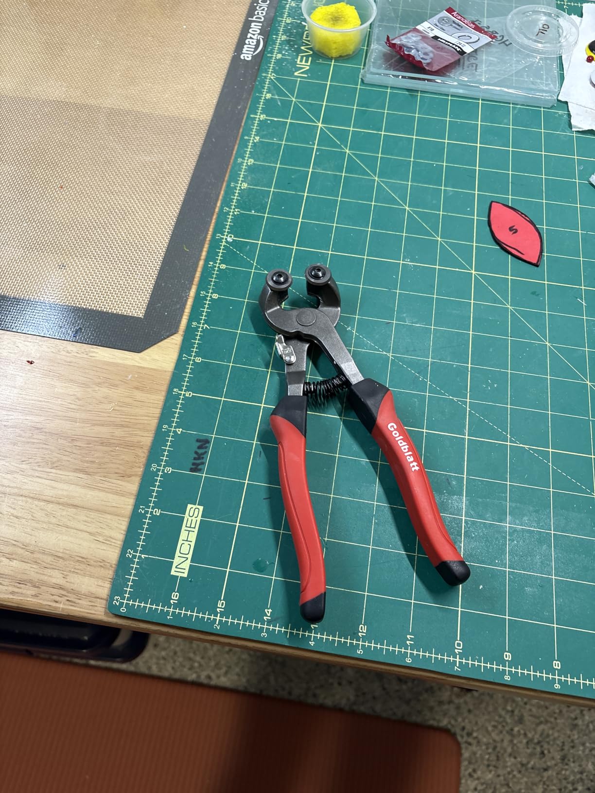 Goldblatt 2 Pieces Tile Nippers Set, Ceramic & Mosaic Cutter Tools | Heavy Duty Carbon Steel, Tile Cutter, Soft Grip Handles, Porcelain Nippers, Wheeled Glass Cutter, Precision Trimming customer photo 1
