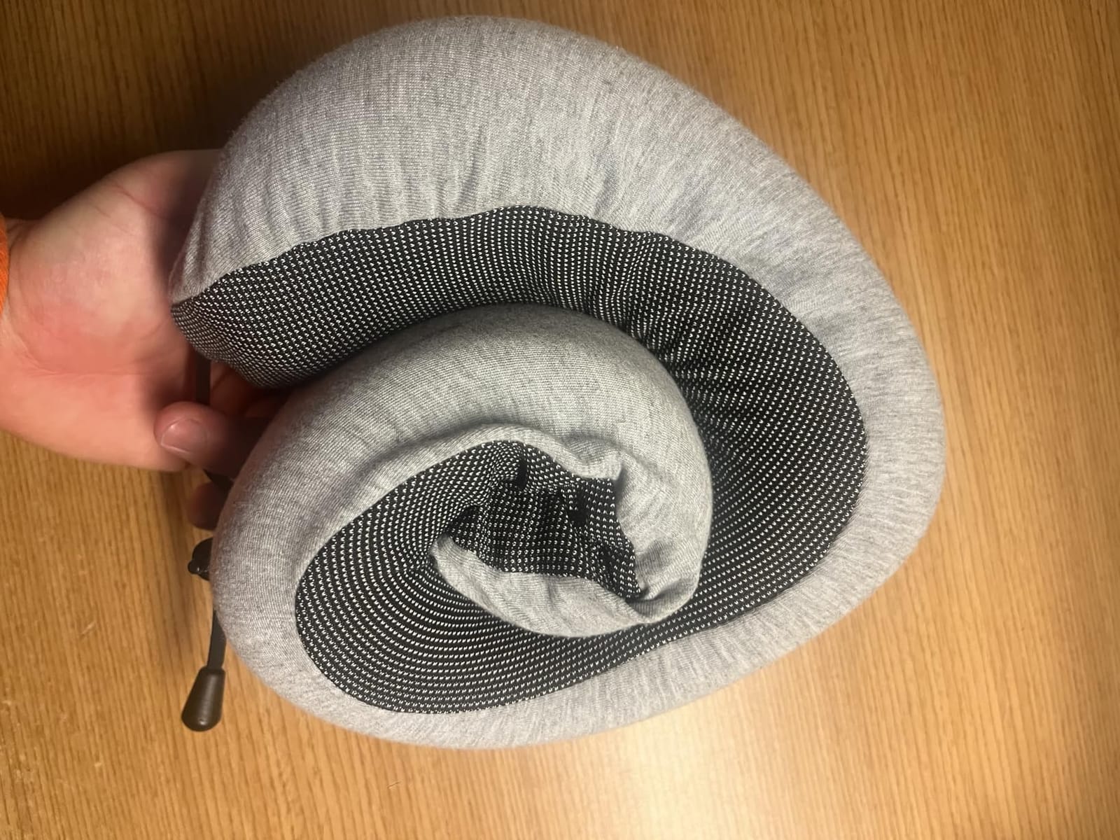 napfun Neck Pillow for Travel, Memory Foam Airplane Pillow, Full Black | 360° Neck Support, Upgraded 100% Memory Foam for Airplane, Car, Train, Bus, Office Sleep, Travel Essentials for Long Flights customer photo 1