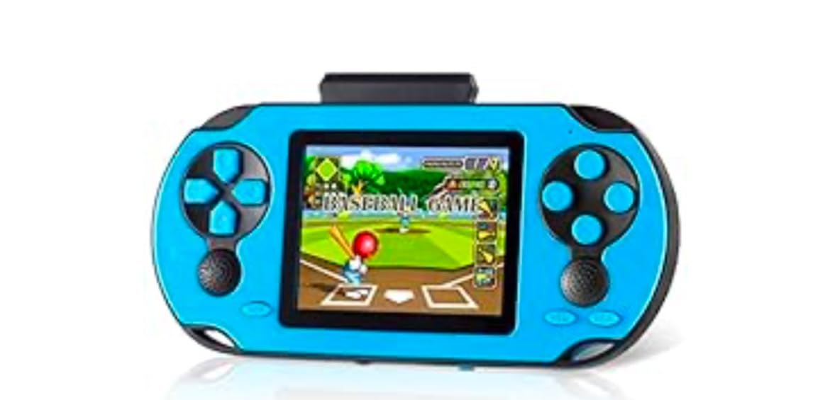 TaddToy 16 Bit Handheld Game for Kids Adults, 3.0'' Large Screen Preloaded 230 HD Classic Retro Video Games with USB Rechargeable Battery & 3 Game Cartridges for Birthday Gift for Kids 4-12 (Blue) customer photo 1