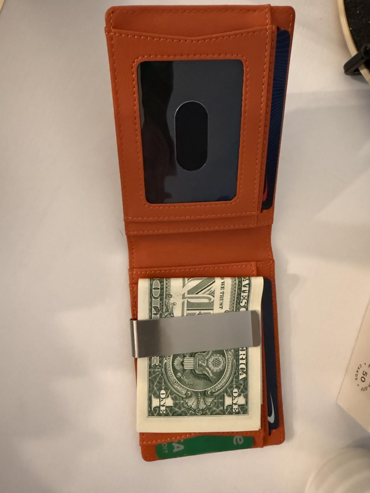 RUNBOX Slim Wallet for Men - RFID Blocking Leather Bifold with Money Clip | Minimalist Front Pocket Wallet Holds 11 Cards, Slim Thin Design, RFID Blocking Protection, Practical Birthday Gifts for Men customer photo 1
