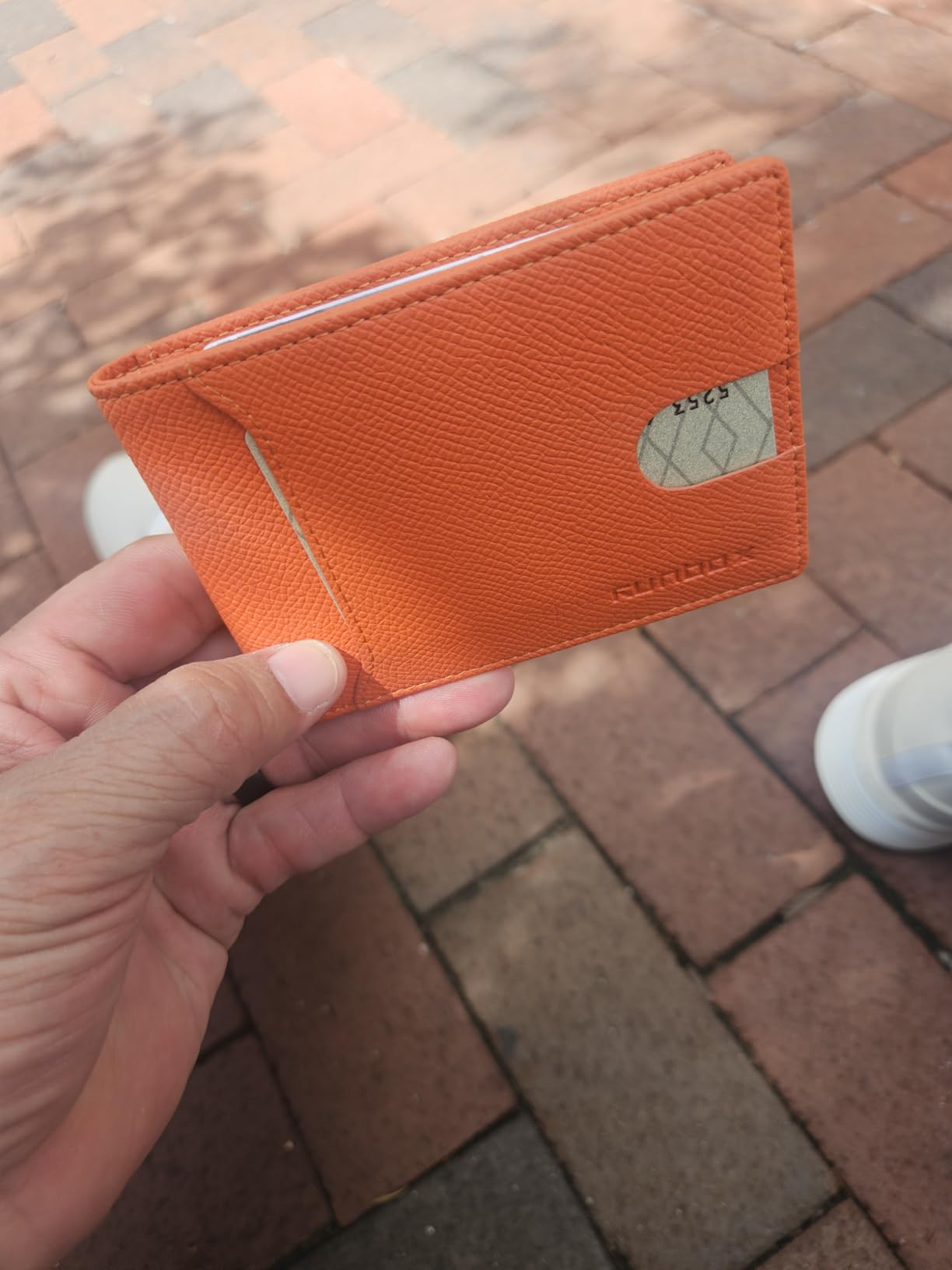 RUNBOX Slim Wallet for Men - RFID Blocking Leather Bifold with Money Clip | Minimalist Front Pocket Wallet Holds 11 Cards, Slim Thin Design, RFID Blocking Protection, Practical Birthday Gifts for Men customer photo 2