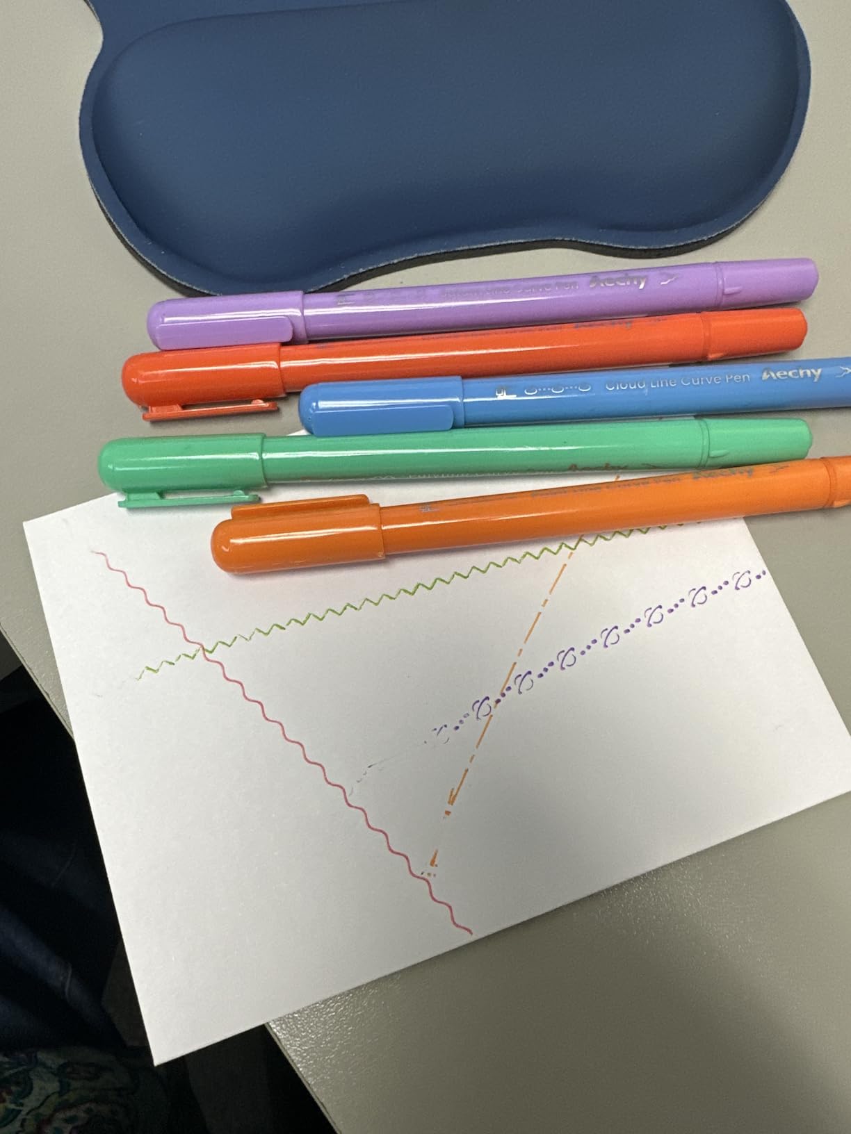 AECHY Dual Tip Curve Highlighter Pens, 8 Patterns, 8 Colors, 8 Pack | Fine Tip Colored Marker Pens with Curve Pattern Roller for Note Taking, Journaling, Back to School Supplies & Teacher Gifts customer photo 1