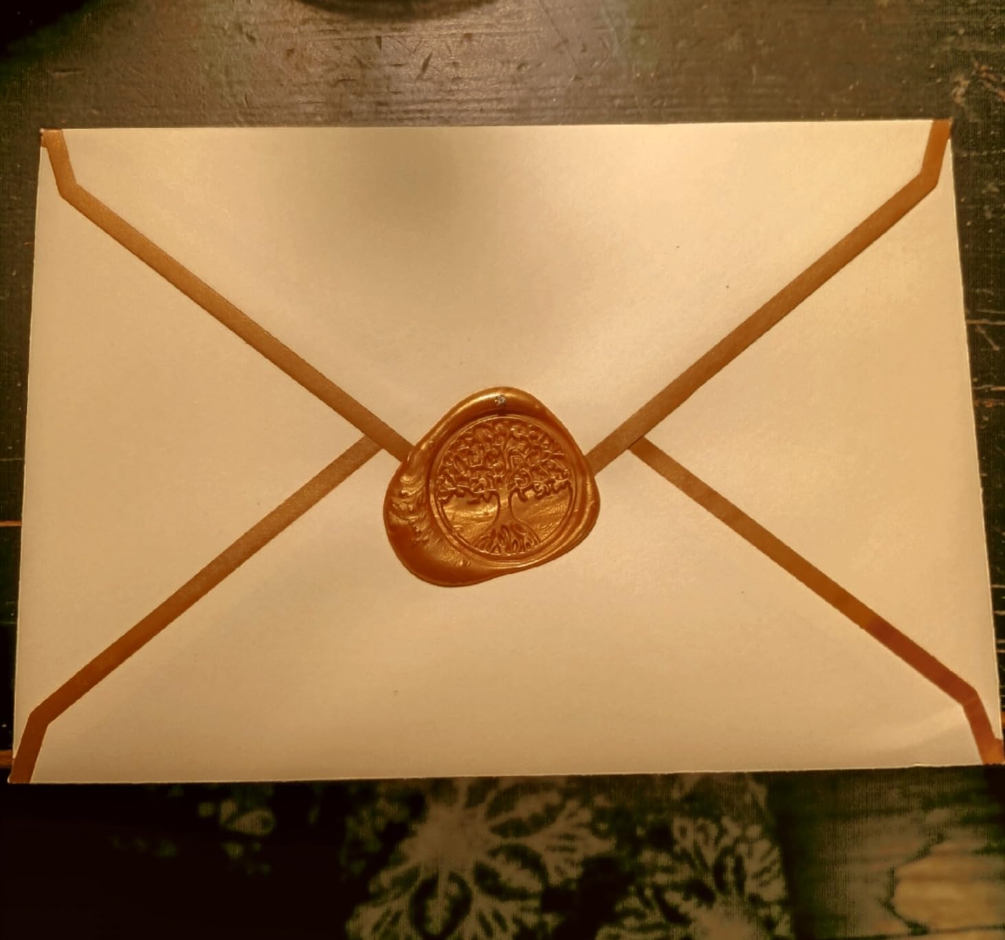 Wax Seal Stamp Kit - 357Pc Set with Wax Beads, Seal Stamp, Warmer, Spoon, Candles for Vintage Envelopes & Letters - Gold customer photo 1