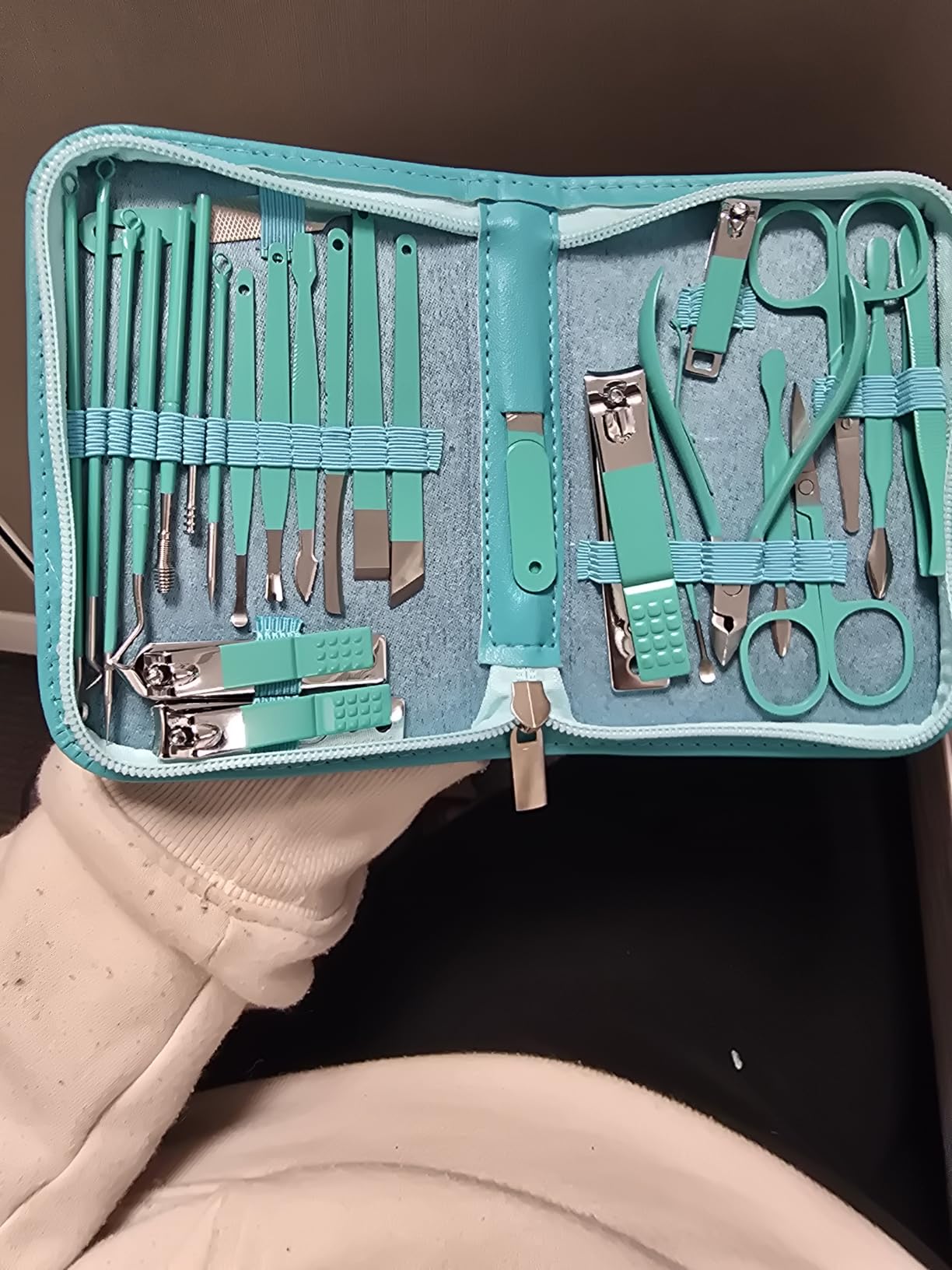 MINKINH Manicure Set Professional Nail Clipper Kit-26 Pieces,Brown customer photo 2