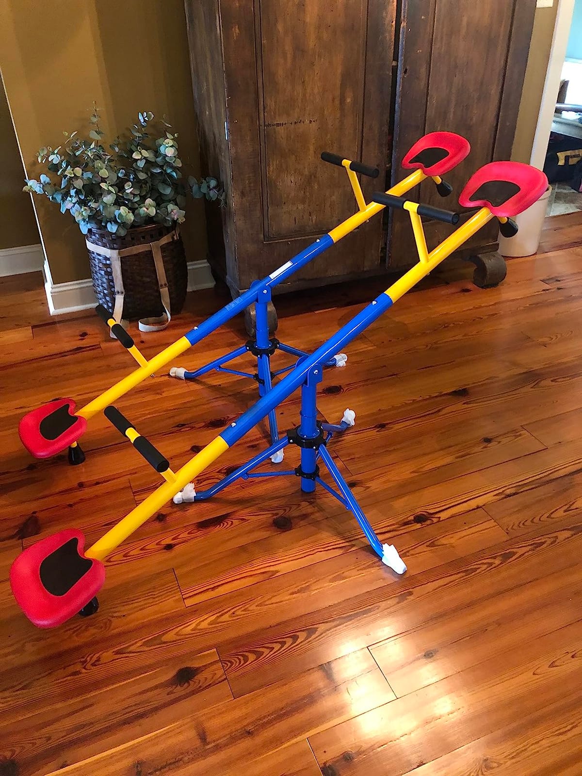 Costzon Teeter Totter Seesaw for Kids Outdoor, Preschool Swivel Seesaw Playground Equipment, 360 Degree Rotation, Indoor Outdoor Play Equipment for Toddlers, Suitable for Home, Backyard Gift Christmas customer photo 2