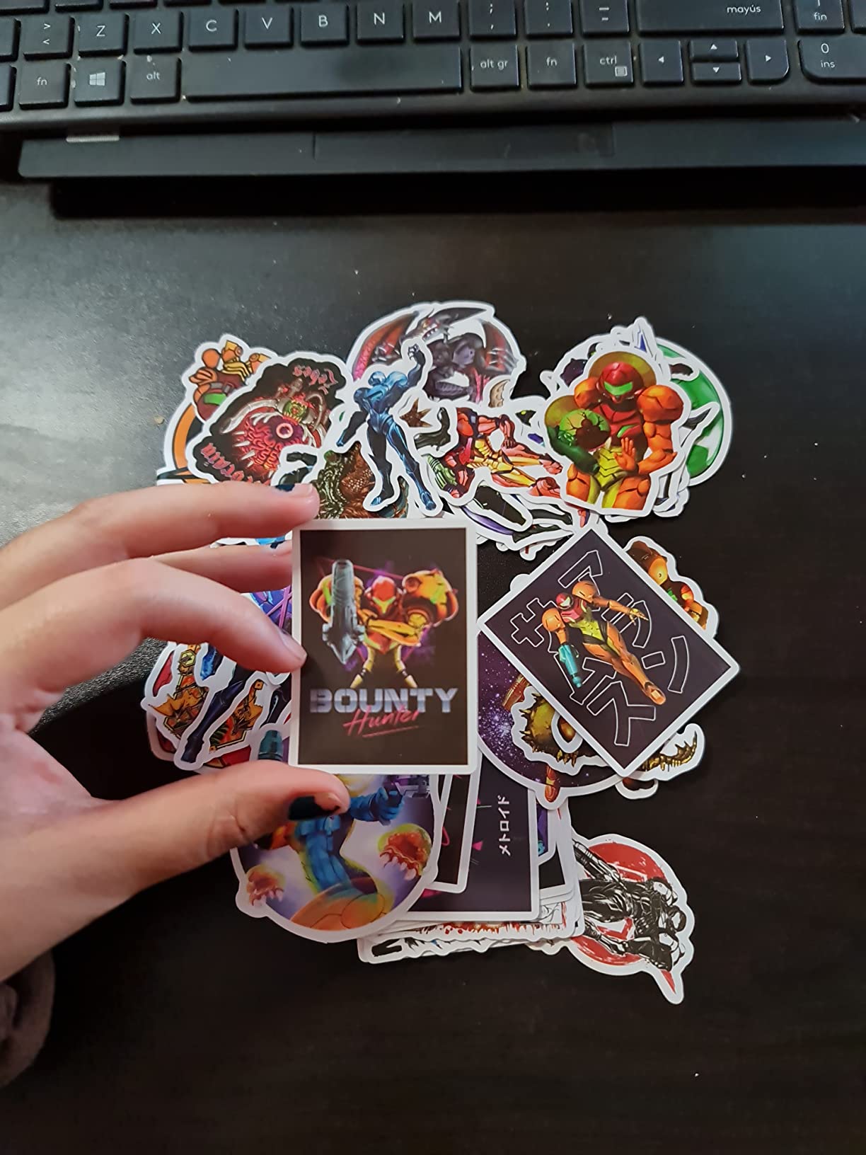 50Pcs Metroid Merchandise Stickers Pack, Cool Game Vinyl Waterproof Stickers for Water Bottles,Laptop,Skateboard,Phone,Computer,Car Decals for Party Supplies customer photo 1
