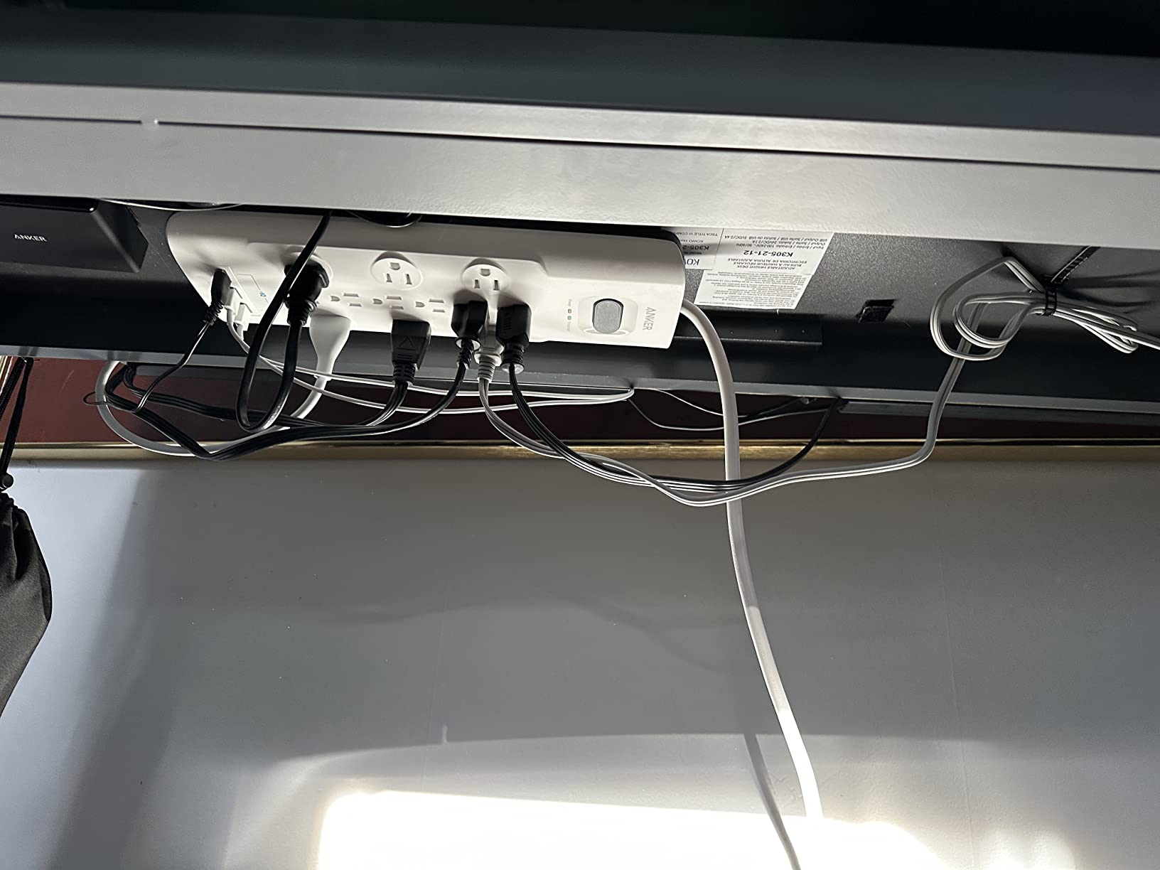 Delamu 2 Pack Safe & Tidy Cable Management Solution - Protect Kids & Pets with Home & Office Cable Management Under Desk, Cable Organizer, Cable Management Kit, Cord Organizer for Desk, 15.7in x 2 customer photo 1