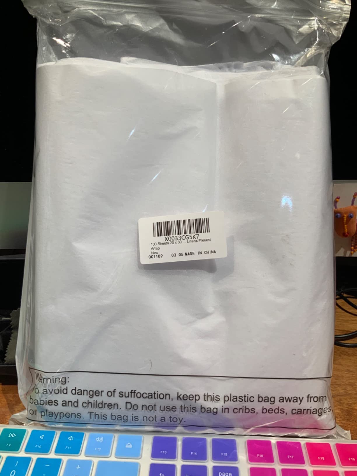 Gersoniel 100 Sheets 15 x 20 Inch Acid Free Archival Tissue Paper White customer photo 1
