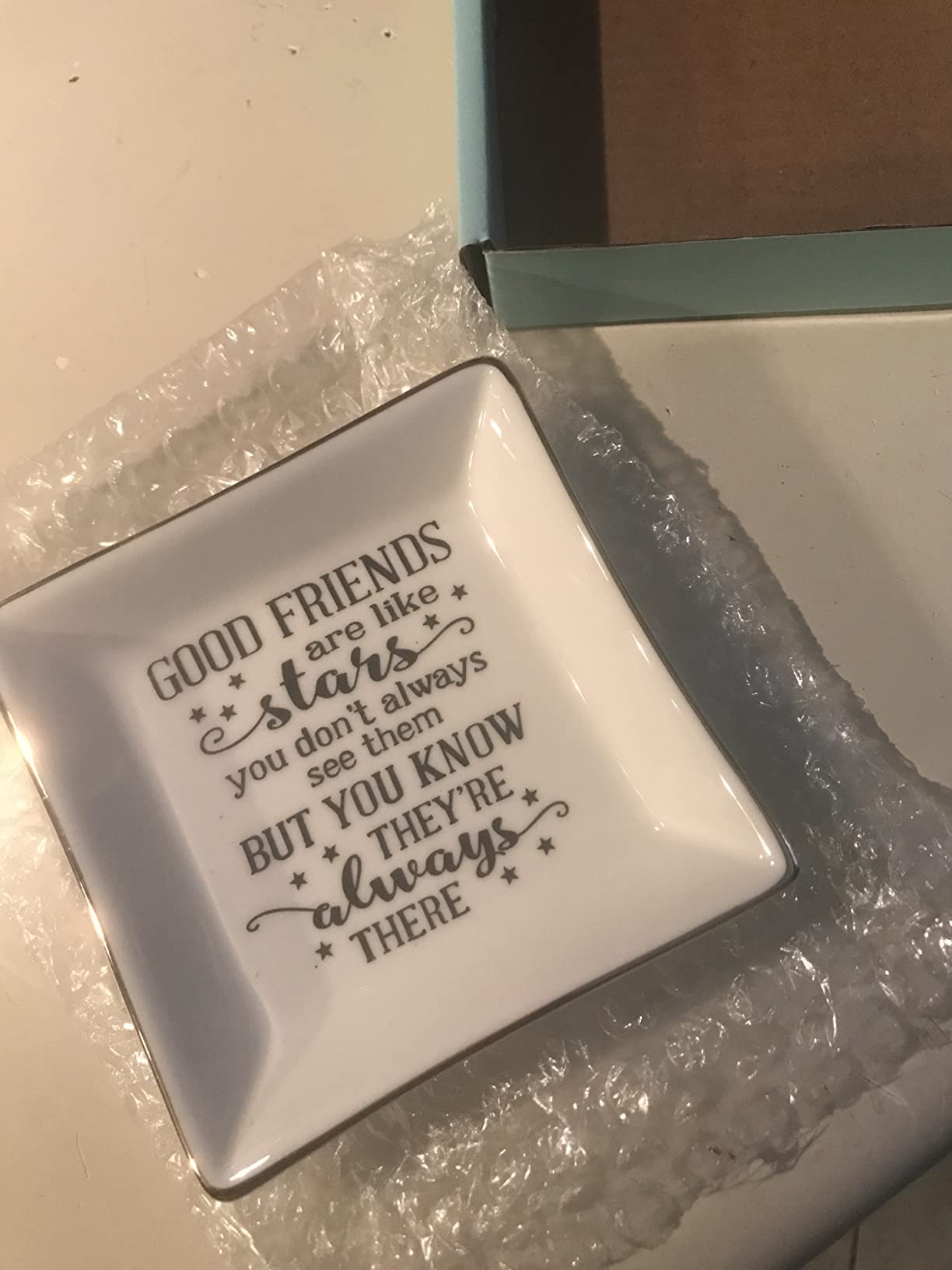 HOME SMILE Ceramic Ring Dish Decorative Tray Gifts For Sister In Law, Birthday, Christmas, Wedding Gifts customer photo 1