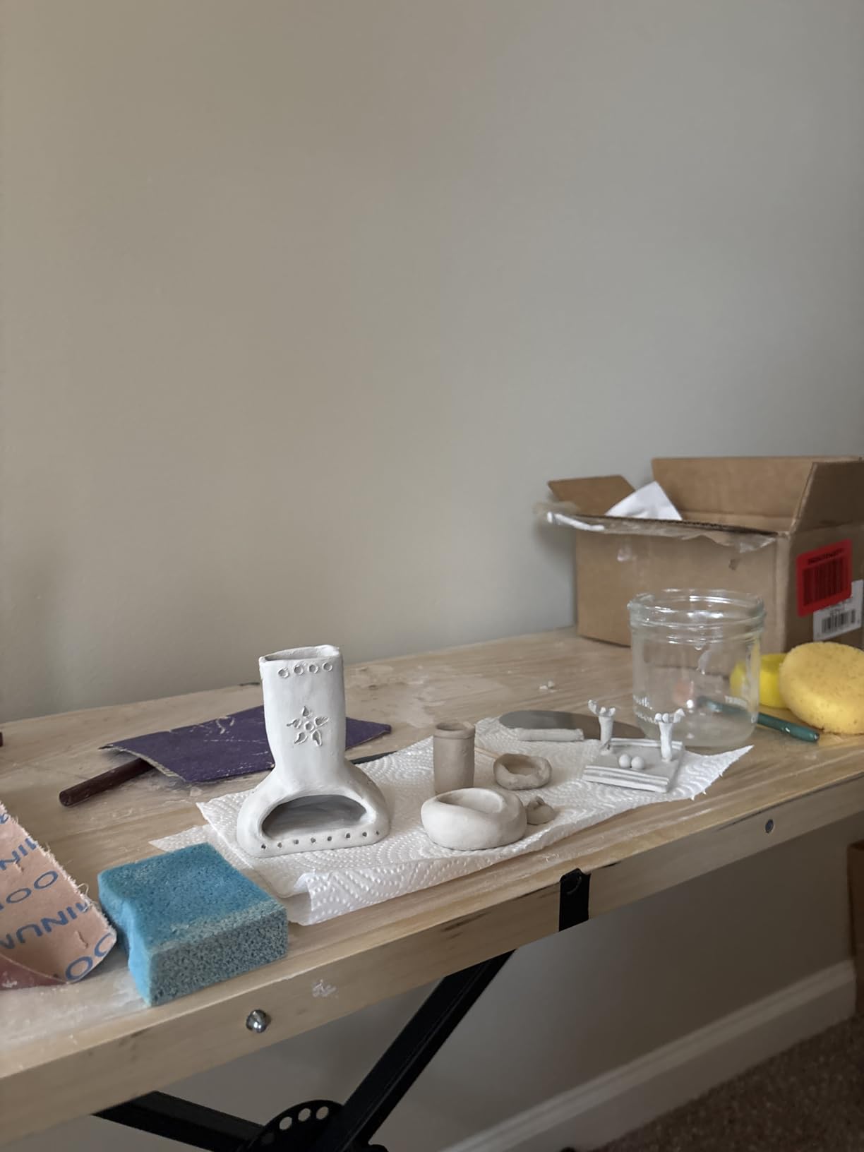 Old Potters Premium Air Dry Clay, White, 10 lbs, All Natural Modeling Clay. Ideal for Beginners and Advanced Sculptors. customer photo 1