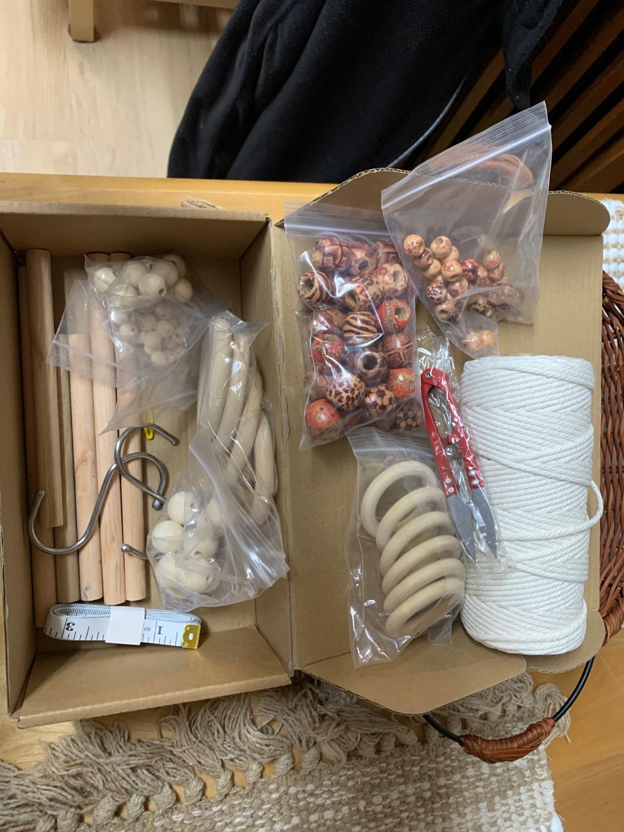 Hdviai 121Pcs Macrame Kit, Macrame Supplies 3mm x 109Yards Macrame Cord for Macrame Kits for Adults Beginners, with Accessories Like 100Pcs Beads and 10Pcs Wooden Rings for Macrame Plant Hanger Kit customer photo 2