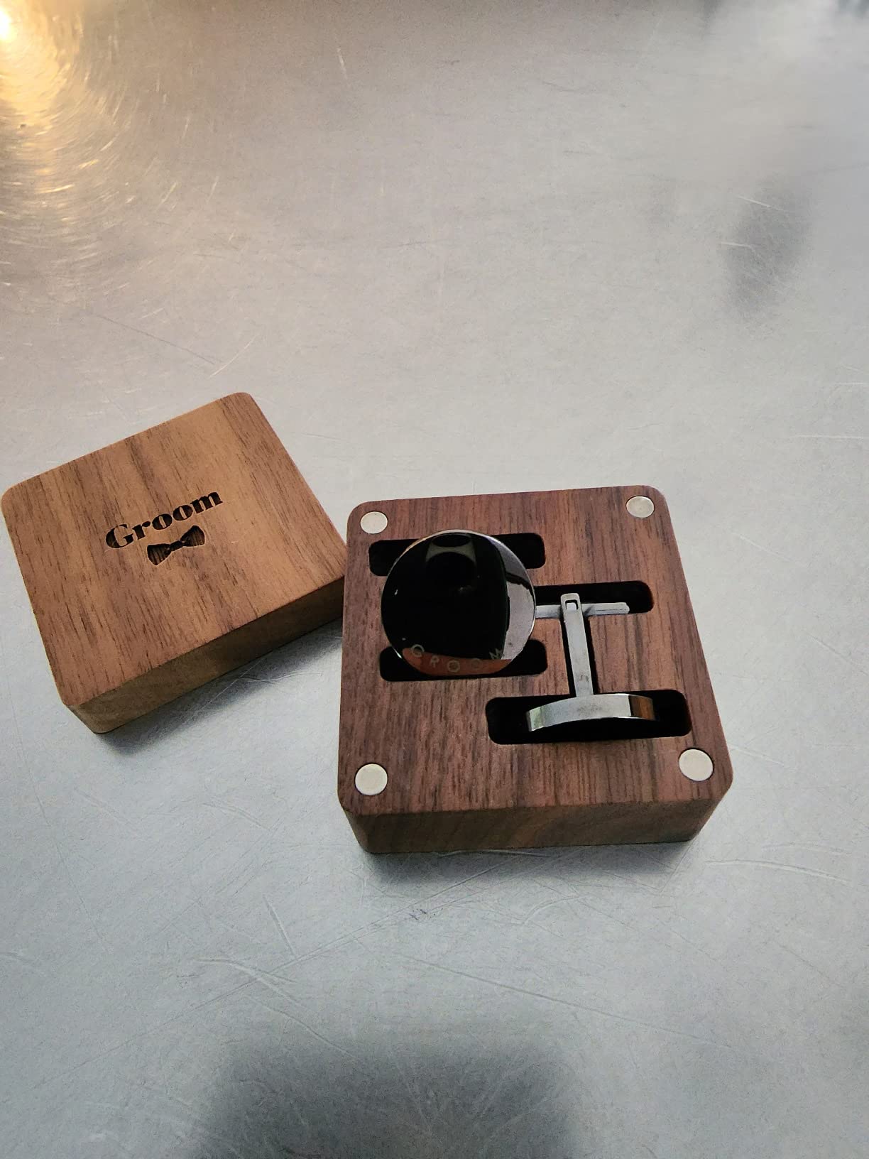 MUUJEE Cufflinks with Engraved Wood Gift Box customer photo 1