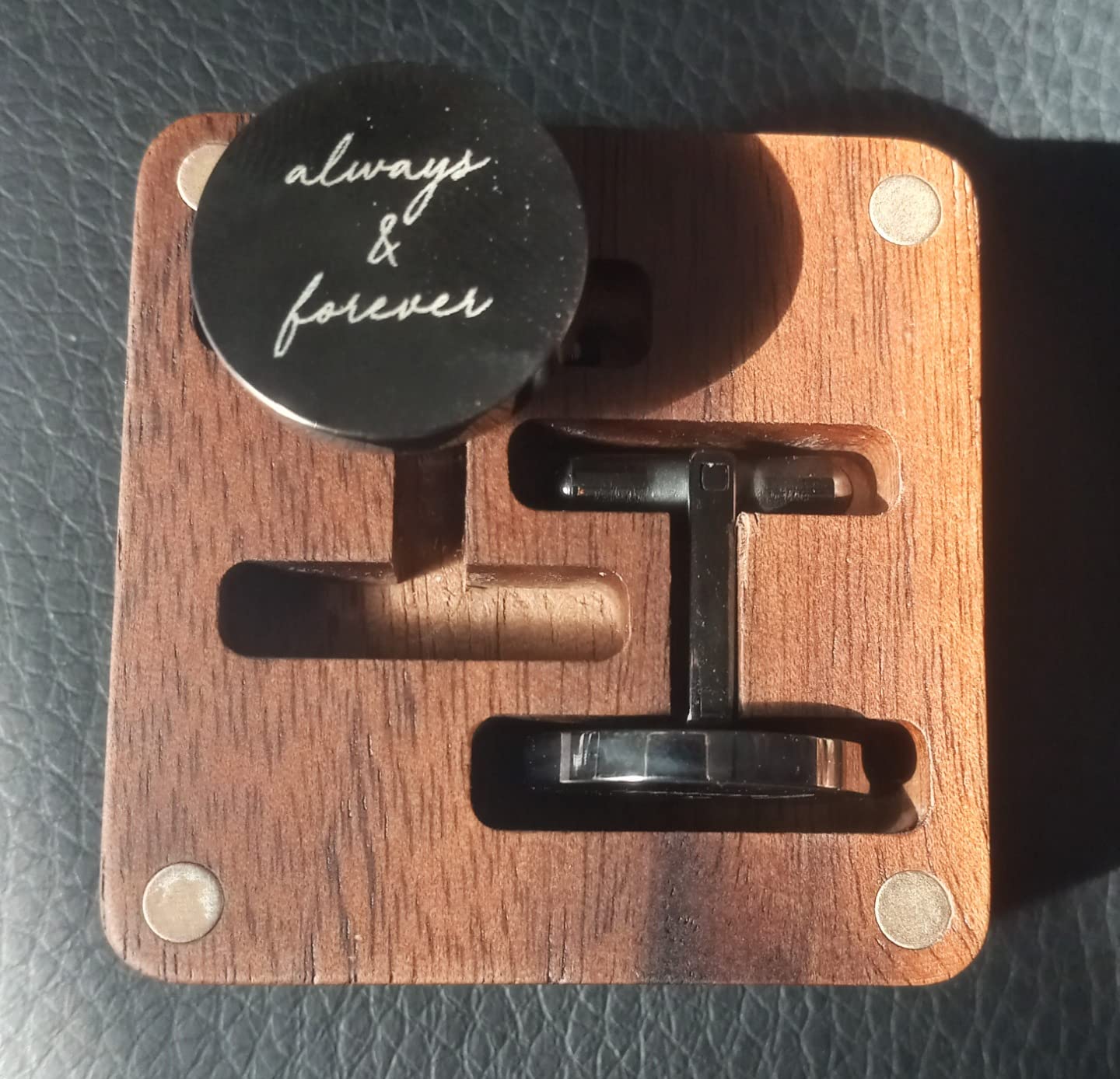 MUUJEE Cufflinks with Engraved Wood Gift Box customer photo 2