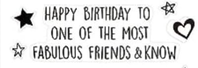 Clear Stamps for Card Making, 4 Sheets Sentiments, 3 Acrylic Blocks | Happy Birthday Rubber Stamps, Grid Line Blocks, DIY Scrapbooking, Journaling, Ink Pad Compatible customer photo 2