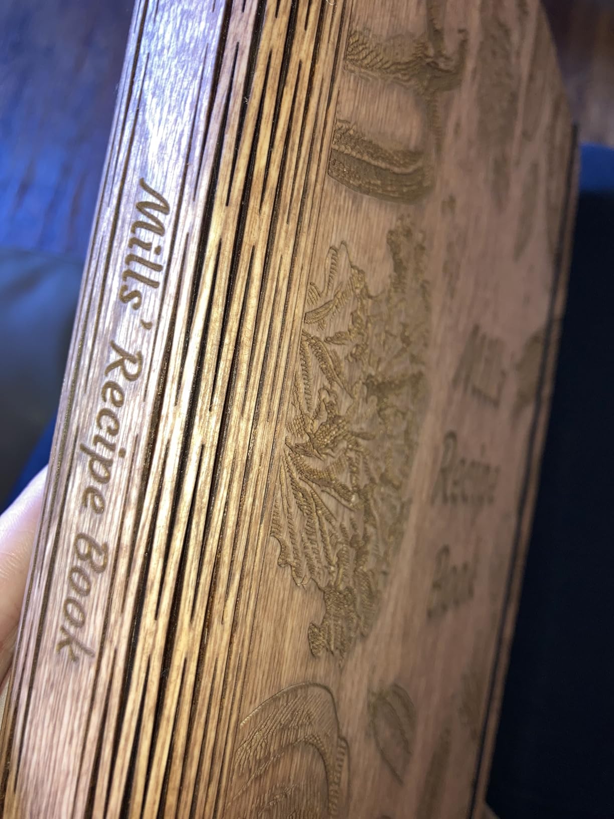 Personalized Recipe Book Wooden Cookbook Blank Recipe Binder Gift Daughter And Mom Her Custom Recipe Journal Wooden Family Book Wedding Gift (Style2) customer photo 2