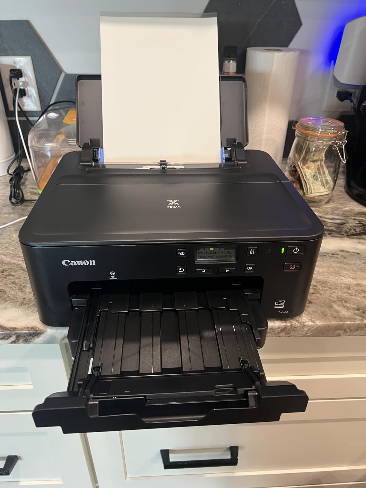 Canon PIXMA TS702a Wireless Single-Function Printer, Print Only, No Scan/Copy | Mobile Printing with AirPrint®, and Mopria®, Black customer photo 1