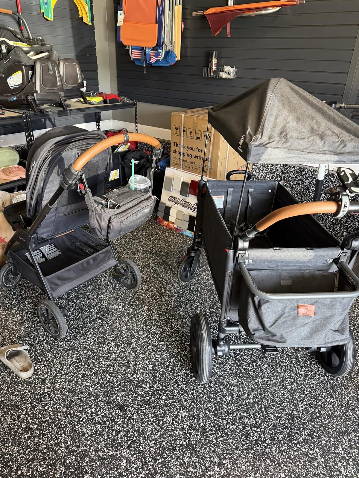 EVER ADVANCED Side-Unzip Stroller Wagon for 2 Kids - 2-in-1 Bench Mode & All-Terrain Push-Pull Wagon - Spica Cast & Special Needs Friendly - JPMA Certified, UV Canopy, Foldable for Zoo, Beach & Travel customer photo 2