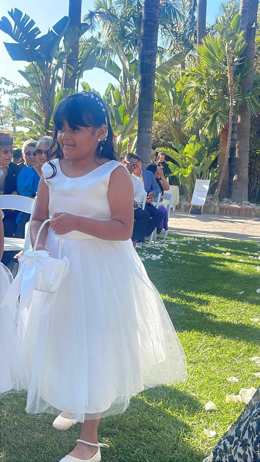 Flower Girl Baskets for Wedding, Ivory Flower Girl Basket With Pearl Handle Set of 2, Wedding Baskets for Flower Girls customer photo 1