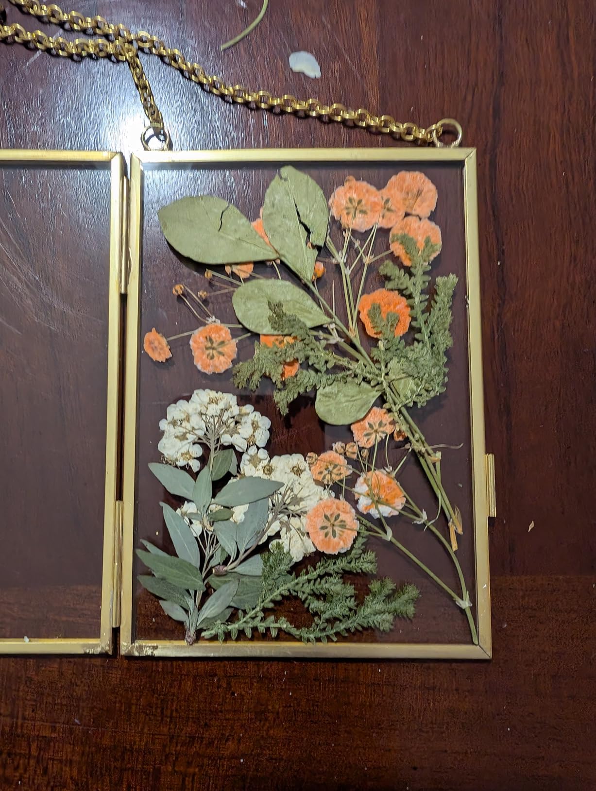 Relaxing Garden Pressed Flower Frame Kit, 3 Hanging Glass Frames customer photo 2