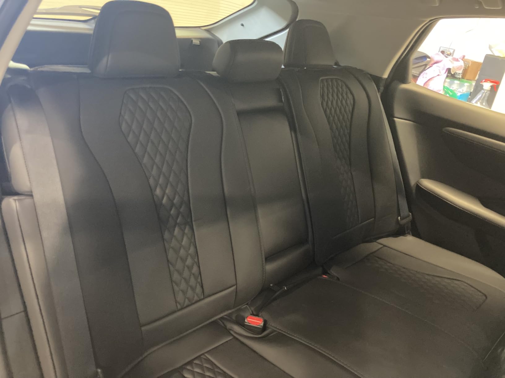 Coverado Seat Covers, Car Seat Covers Full Set, Black Car Seat Cover, Car Seat Covers Front Seats Back Seat Cover, Waterproof Car Seat Cushion, Leather Seat Covers Seat Protector Fit for Most Cars customer photo 2