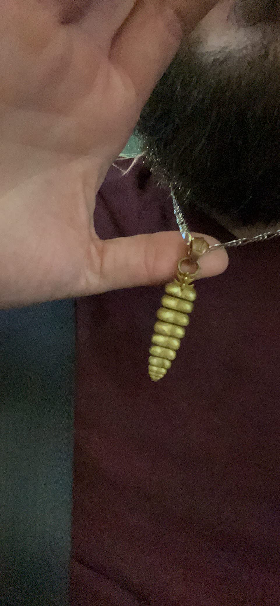 COPPERTIST.WU Rattlesnake Tail Pendant for Necklace, Fidget Jewelry Brass Crafts Rattle Gift for Women Men Snake Lovers customer photo 1