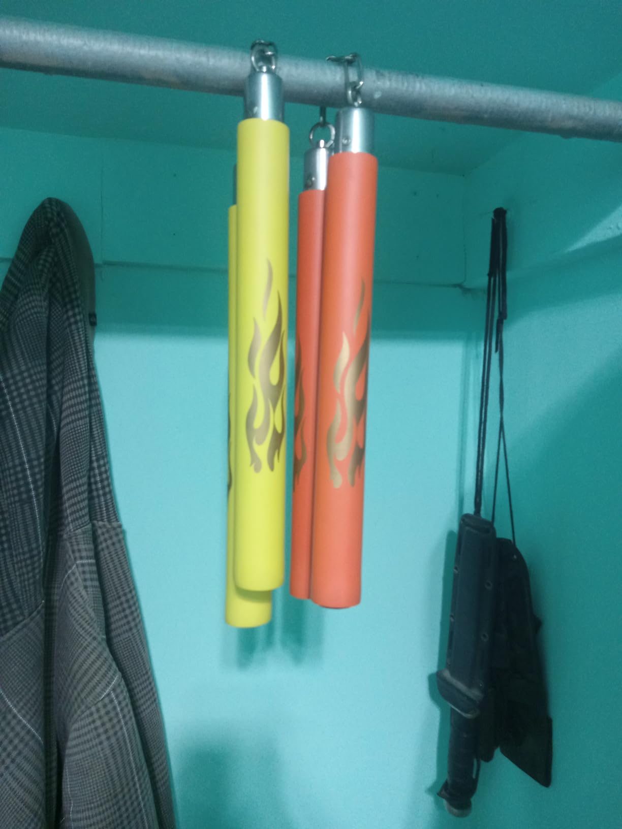 Logest Nunchucks - Pack of 2 with Storage Bag Safe Foam Rubber & Steel Chain Training Nunchakus for Kids or Adults Beginners for Martial Arts Practice Nunchaku Ninja Foam Nunchucks for Kids & Adults customer photo 1