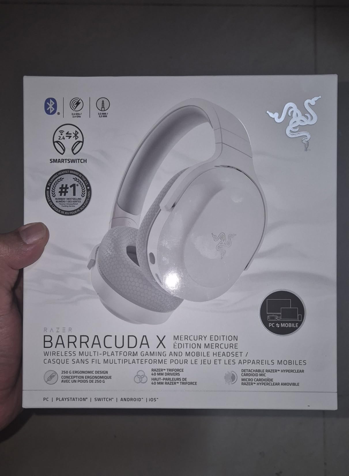 Razer Barracuda X Wireless Gaming & Mobile Headset, Black customer photo 2