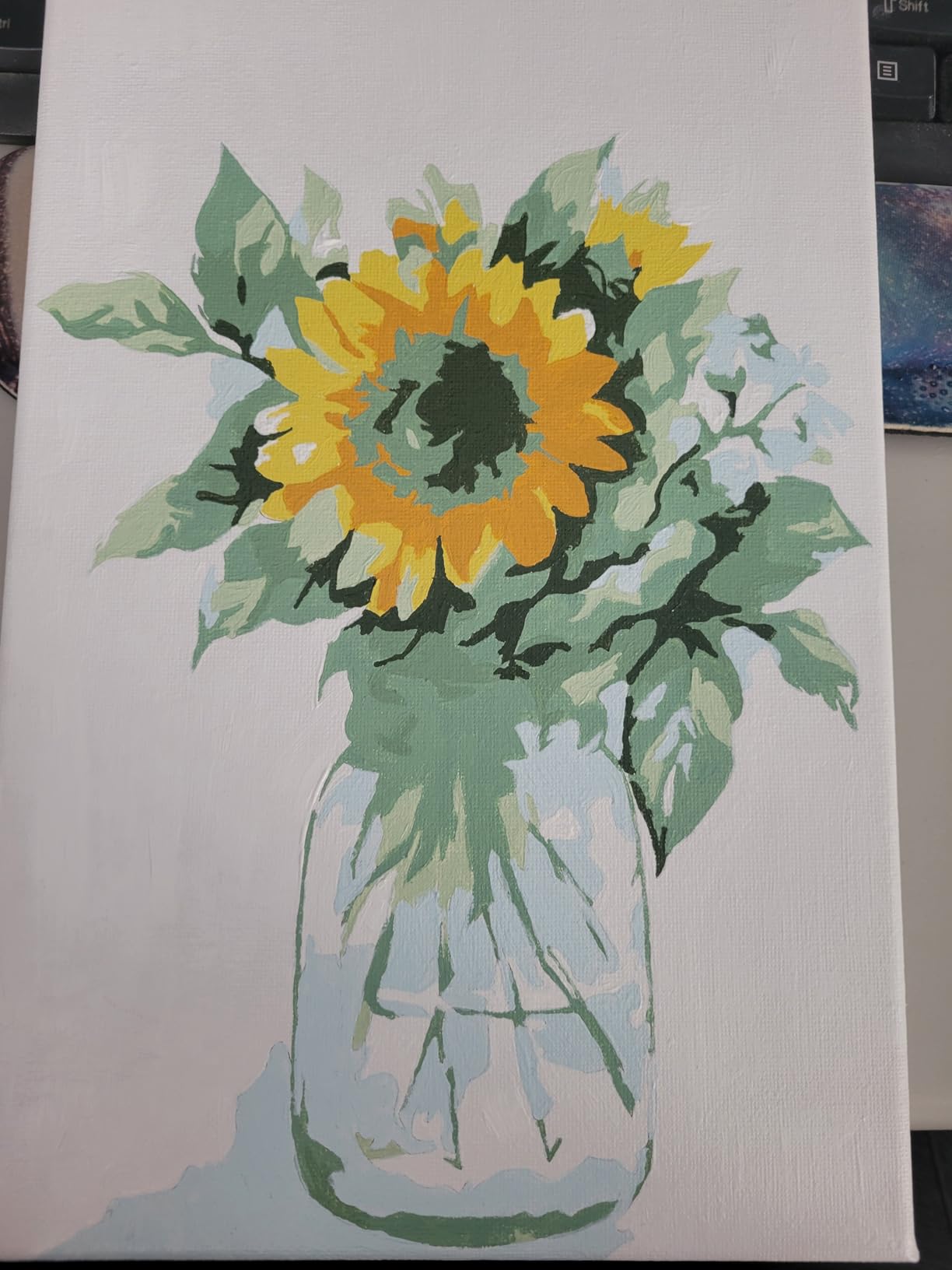 Ginkko Framed Paint by Numbers Kit for Adults 8X 12 inch, Vase Flowers | Beginners & Kids Ages 8-12, Flower DIY Acrylic Canvas Painting with Paints & Brushes, Original Art Decor Gift for Home Wall customer photo 1