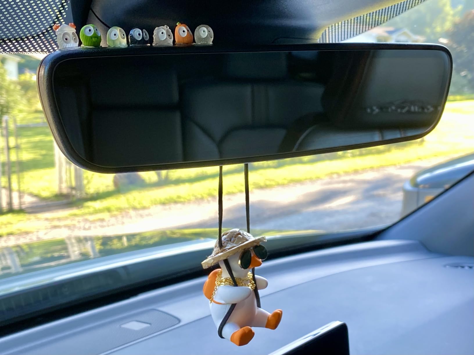Cool Swinging Duck Car Hanging Ornament Rear View Mirror Funny Xmas Gifts customer photo 2