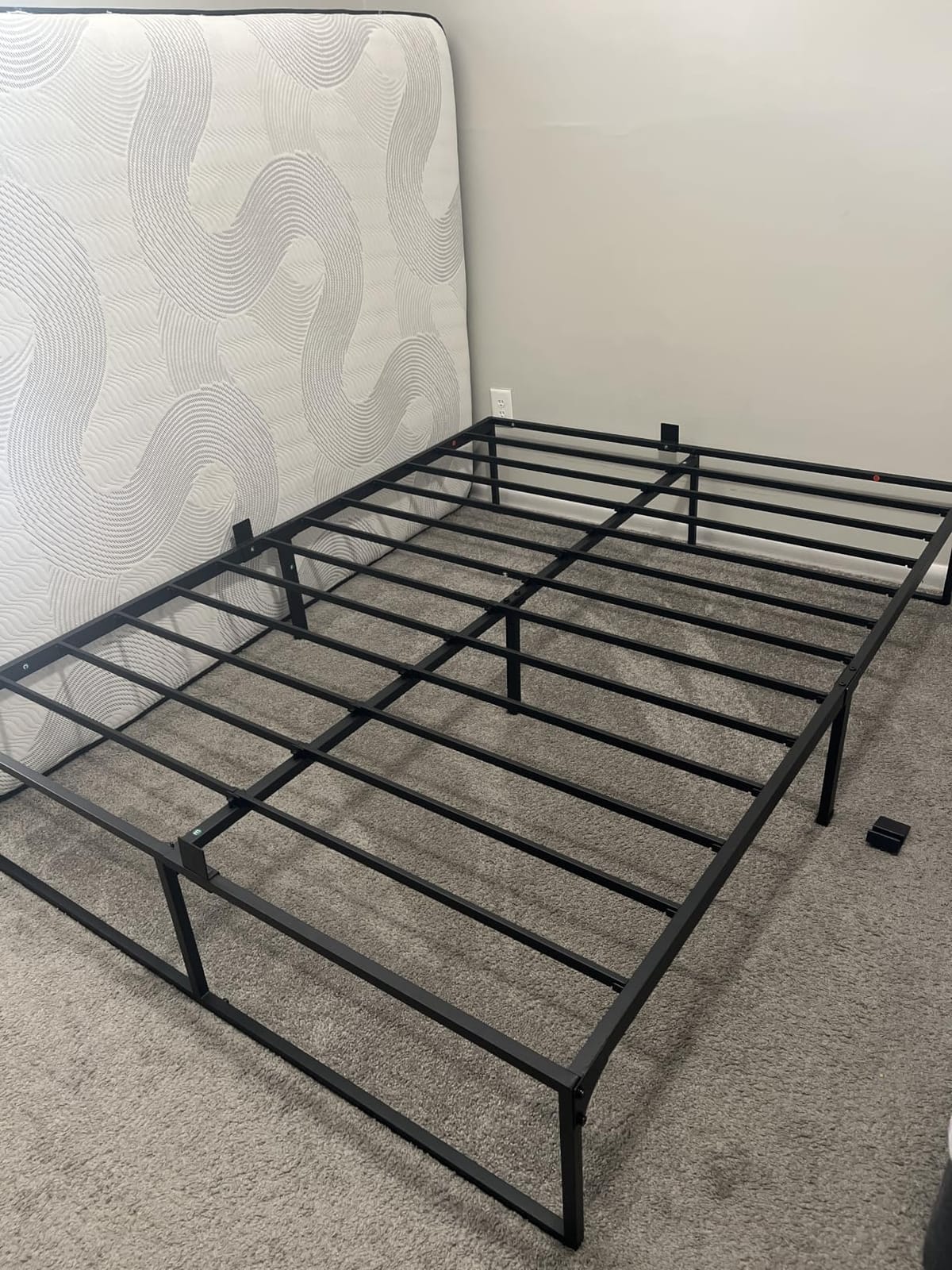 Yitong Angel King Bed Frame, 14 Inch High 3500 lbs Metal Platform, Mattress Foundation with Steel Slat Support/No Box Spring Needed/Noise Free/Non-Slip/Easy Assembly customer photo 2