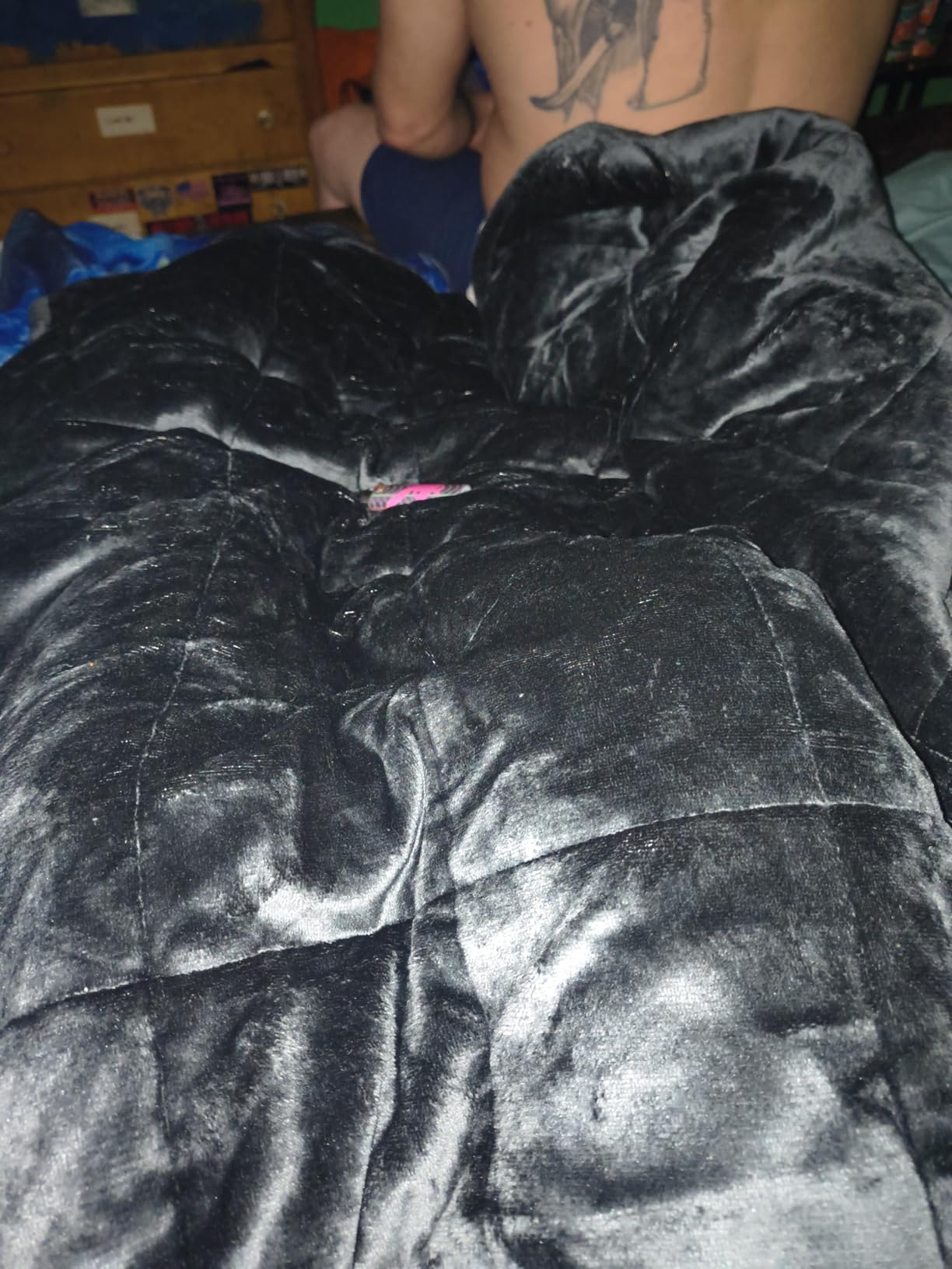 Alomidds Weighted Blanket (Queen Size 20lbs 60x80 inches) with Soft Plush Fleece, Throw Blanket with Cozy Warm Sherpa,Ultra Fuzzy Heavy Blanket Microfiberfor for Sofa Bed, Dark Grey customer photo 1
