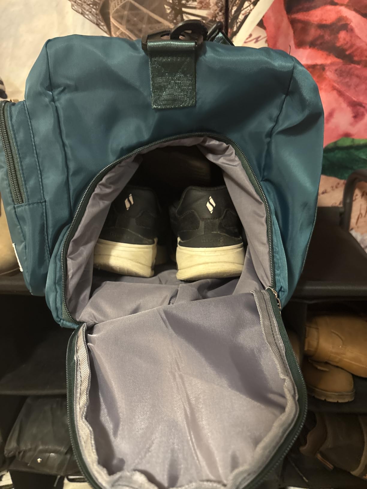 FIORETTO Women's Gym Duffle Bag with Shoes Compartment, 30L Capacity, Ideal for Travel, Gym, Sports, Duffel, Weekender customer photo 1
