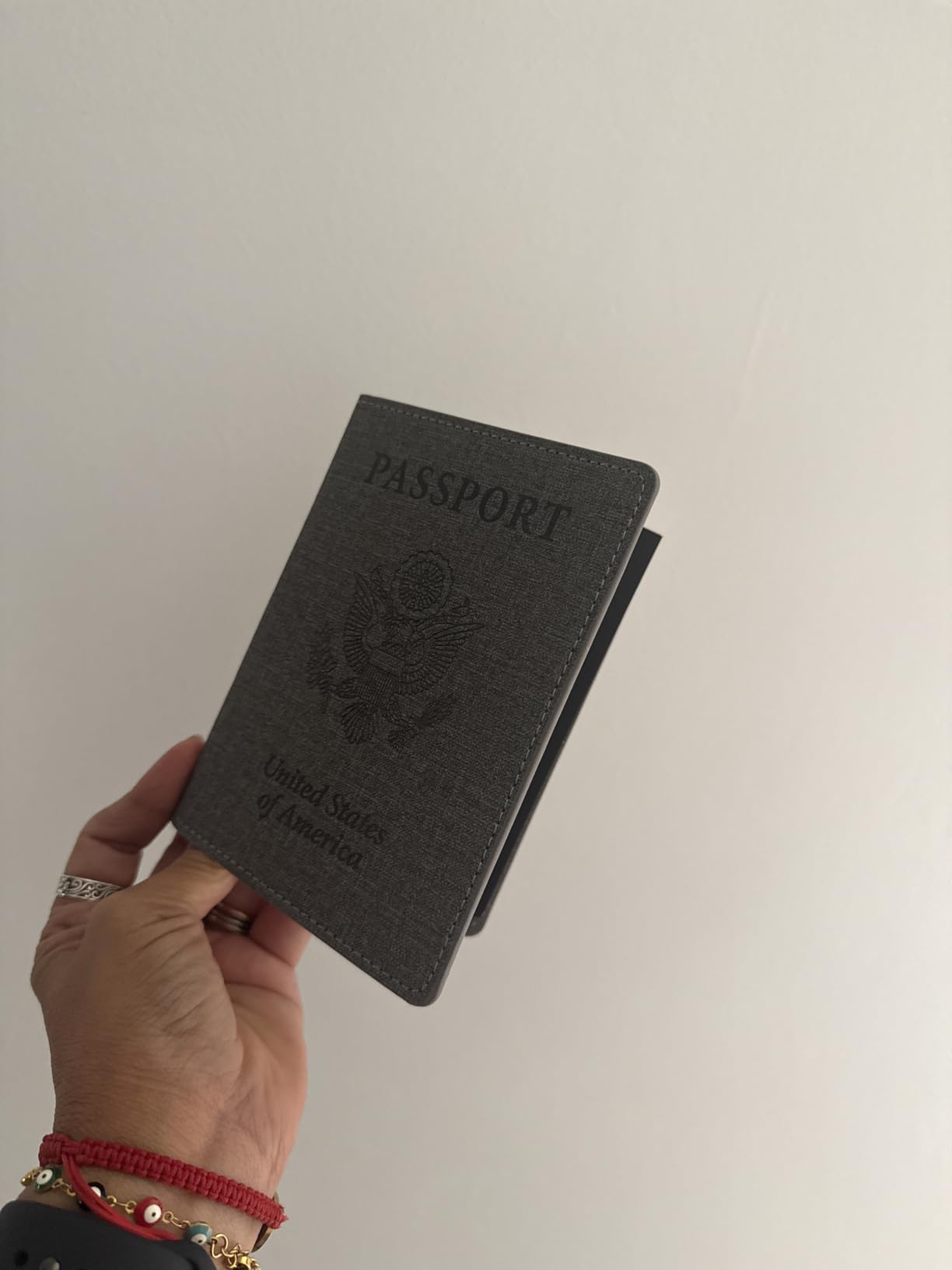 2 Pack Passport Cover With Card Slots RFID Blocking-White&Black customer photo 1