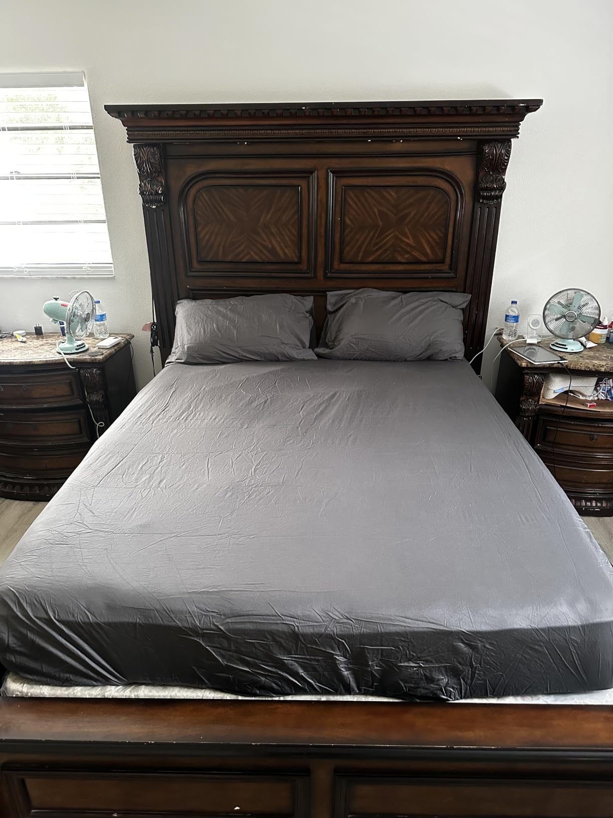 HYPREST Extra Deep Pocket Queen Sheets 18-24 Inch, 100% Cotton Percale 4pc customer photo 1