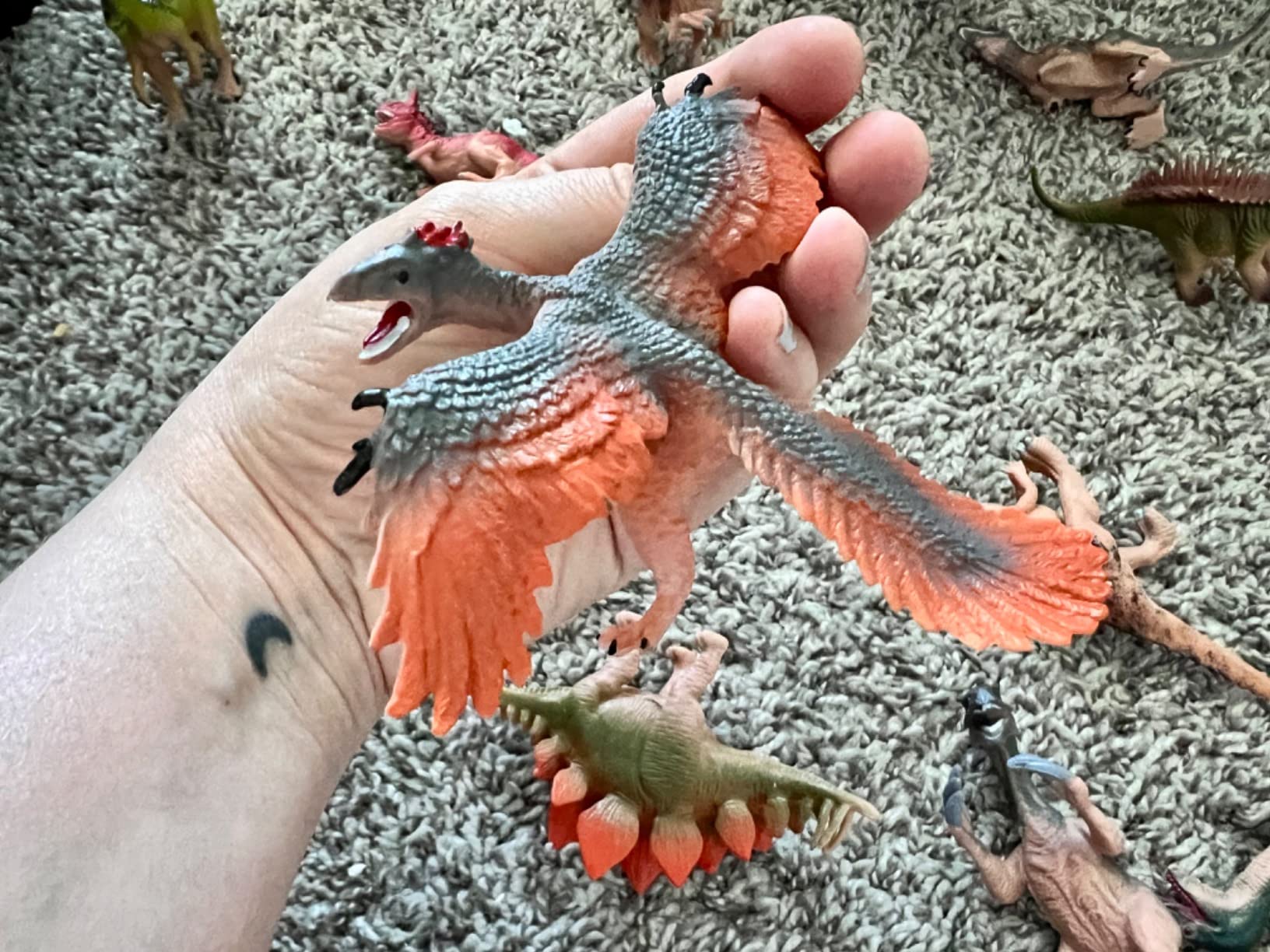 Gemini&Genius Dinosaur Toy Set for Kids, 12Pcs Dino Animal Figures for Kids | Plastic Dinosaur Playset, Bulk Assorted Realistic Dino Figures with Multiple Species customer photo 2