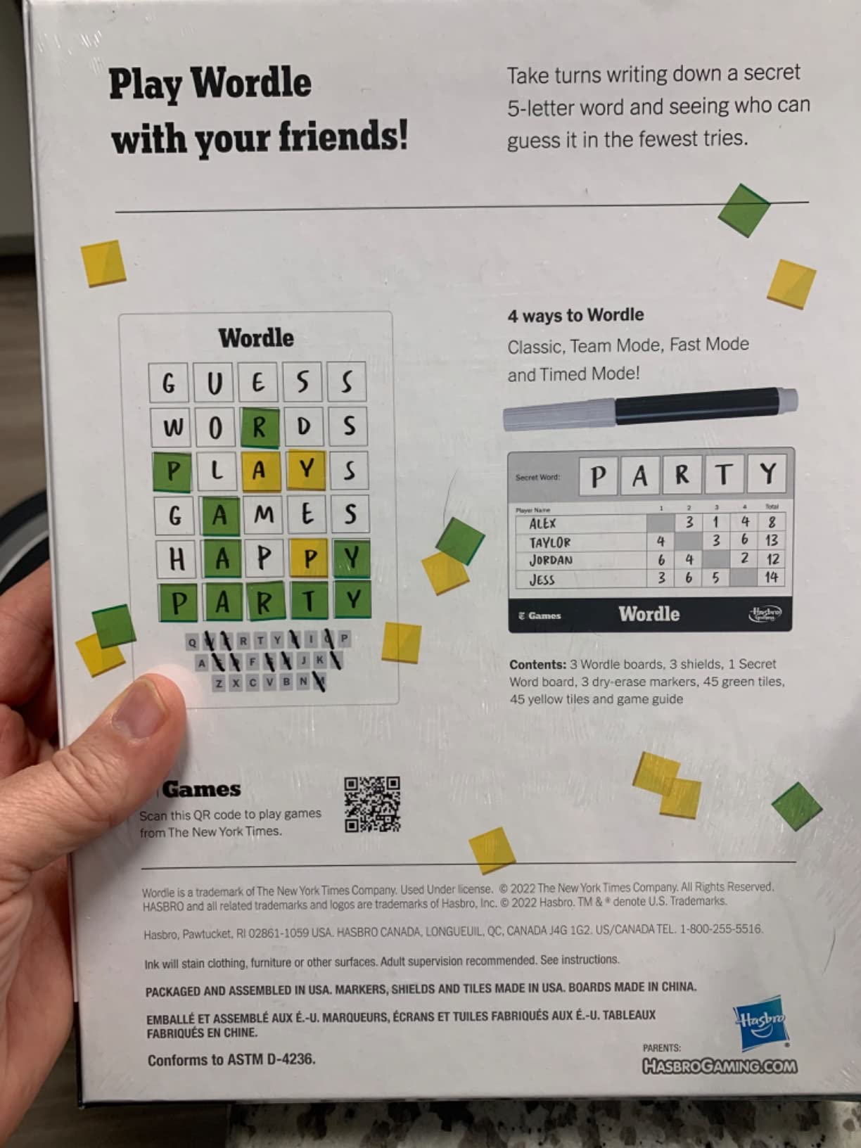 Hasbro Gaming Wordle The Party Game for 2-4 Players, Official Wordle Board Game Inspired by New York Times, Games for Ages 14+, Word Games customer photo 1