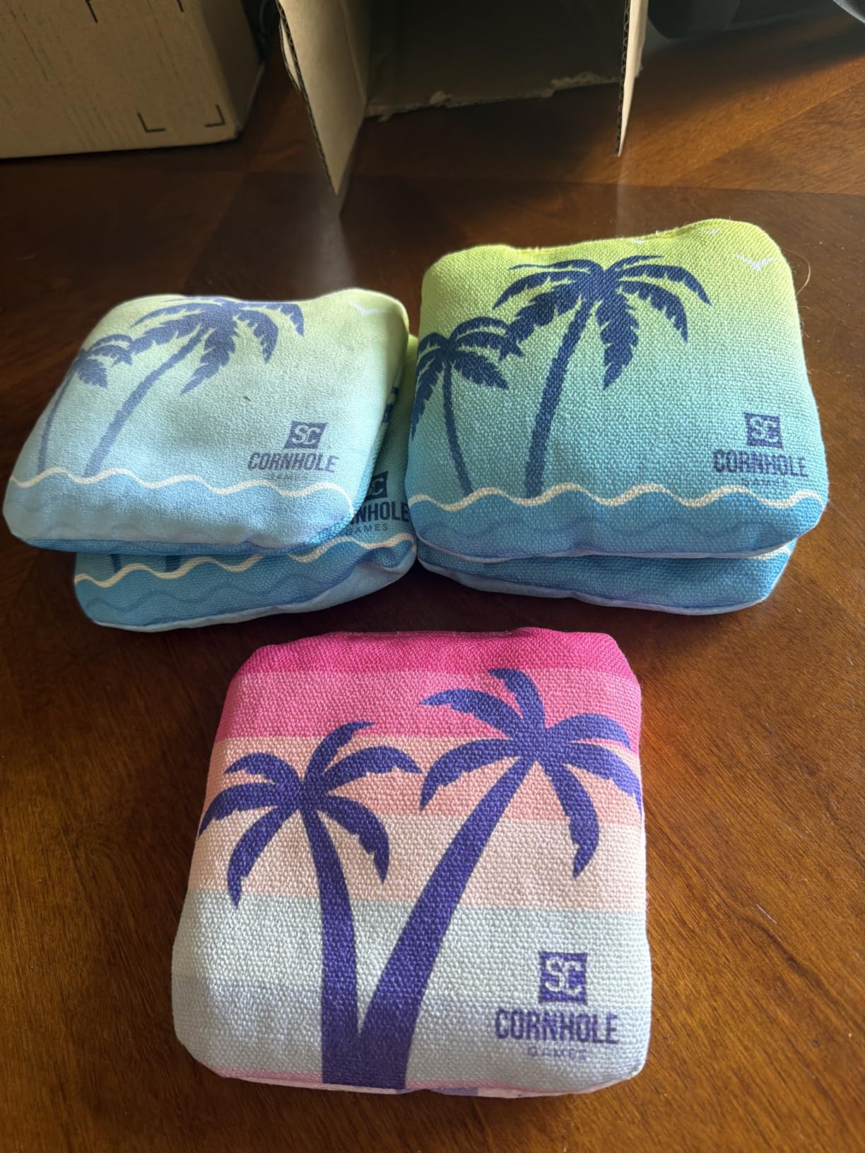 Professional Dual Sided Cornhole Bags- 16 oz 6x6 w/Premium Resin Fill - Official Tournament Slide/Stick Pro Bean Bags - Regulation/Approved customer photo 2