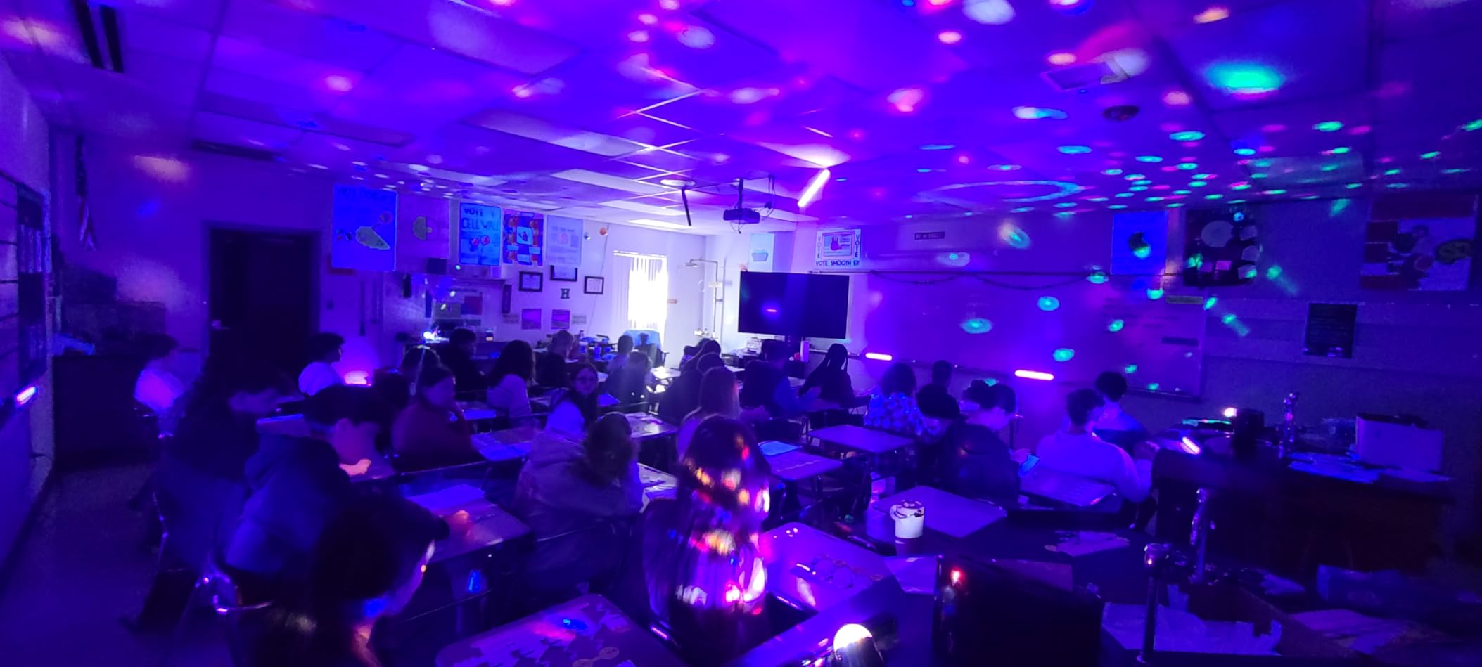 NEQUARE Disco Ball DJ Party Lights Sound Activated with Remote Control Strobe Lamp 7 Modes Stage Light (3-Pack) customer photo 2