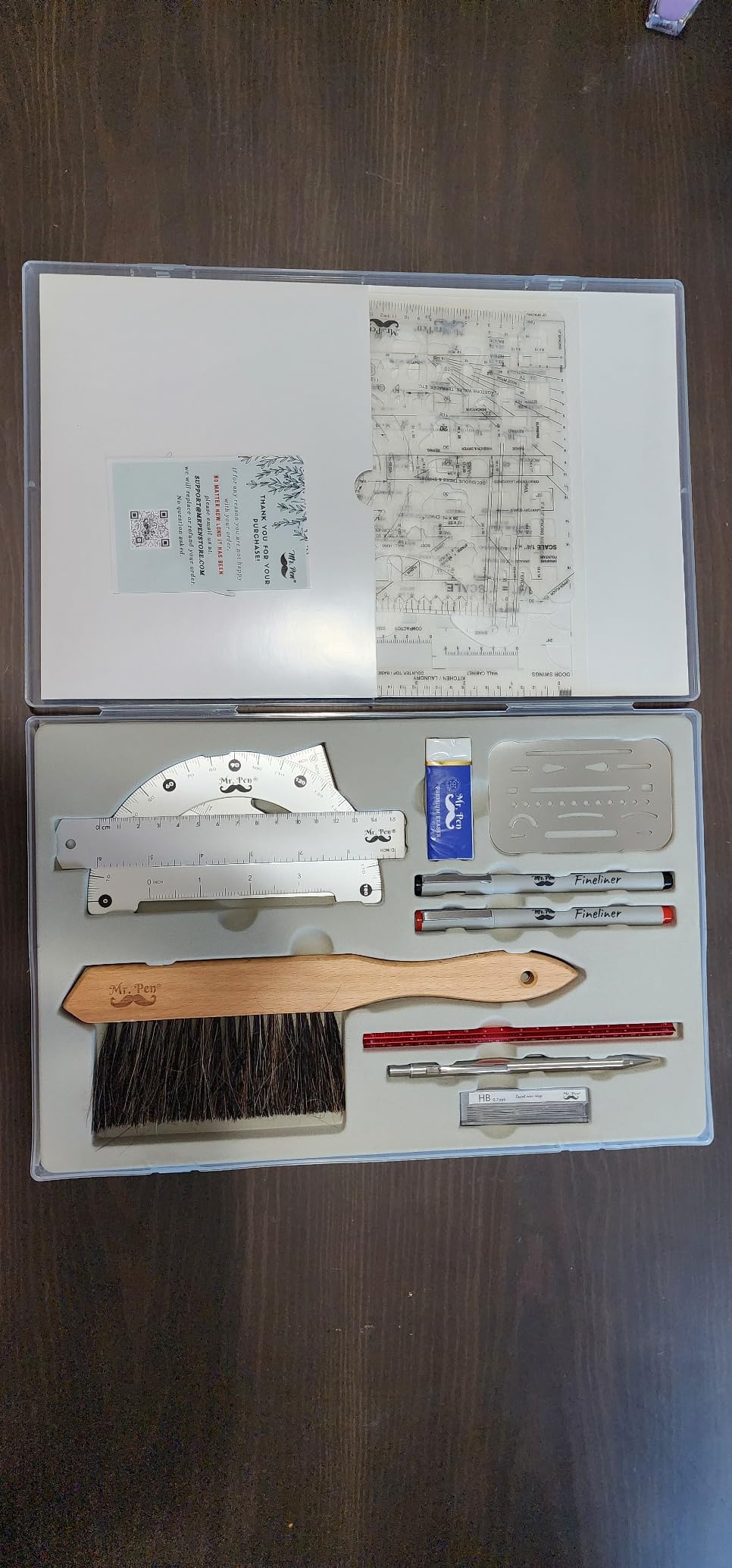 Mr. Pen- Professional Drafting Tools & Geometry Set with Case, 17 pcs | Mechanical Pencil, Fineliners, Scale Metal Ruler, Drawing Templates for Interior Design House Plan, Architect Protractor Set customer photo 2