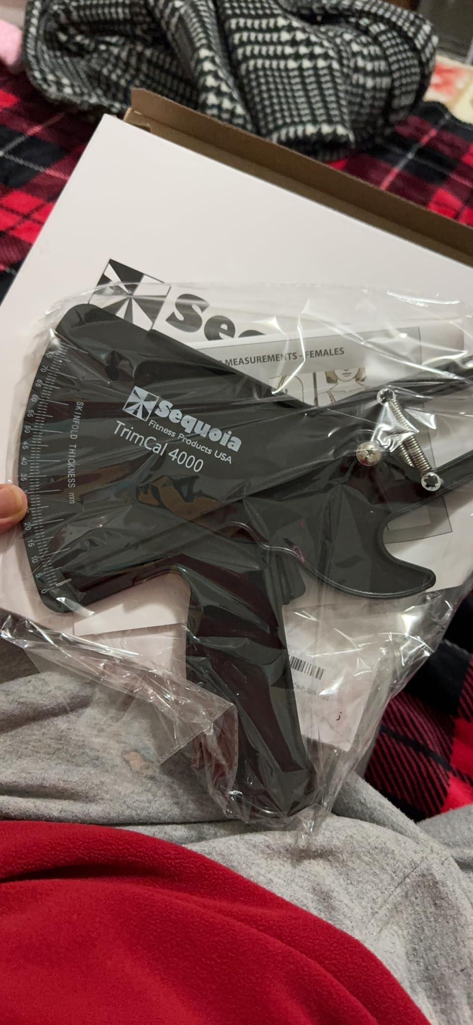 Sequoia Fitness Trimcal 4000 Body Fat Caliper with Body Measure Tape & Fat% Chart (Black & Black) customer photo 2
