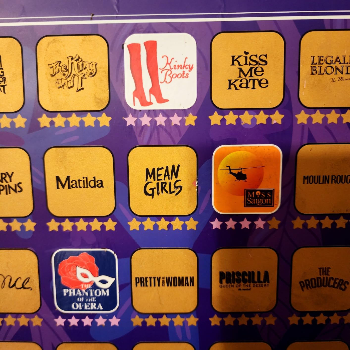100 Musical Theater Shows Scratch Off Poster - Gift for Musical Theatre Fans & Broadway Lovers - 23