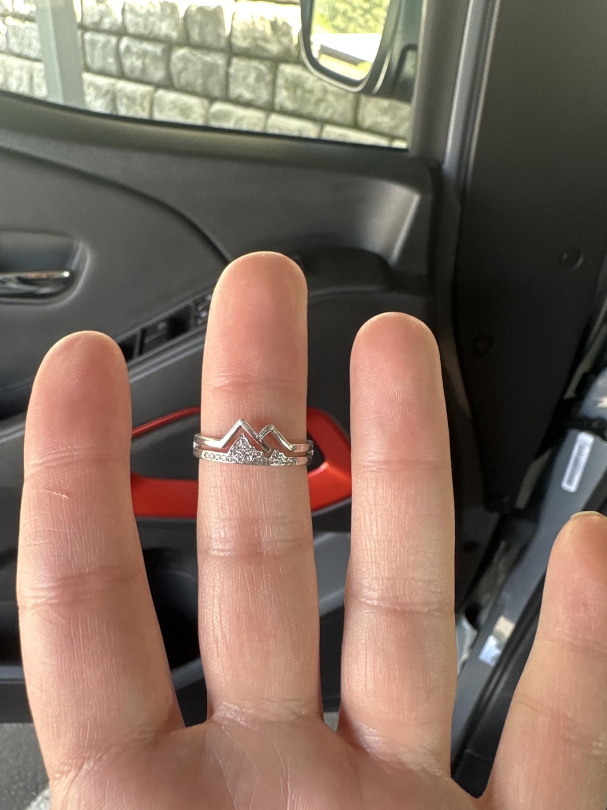 Mountain Ring, Western Rings for Women, 925 Sterling Silver Faith Ring, Silver Statement Rings customer photo 1