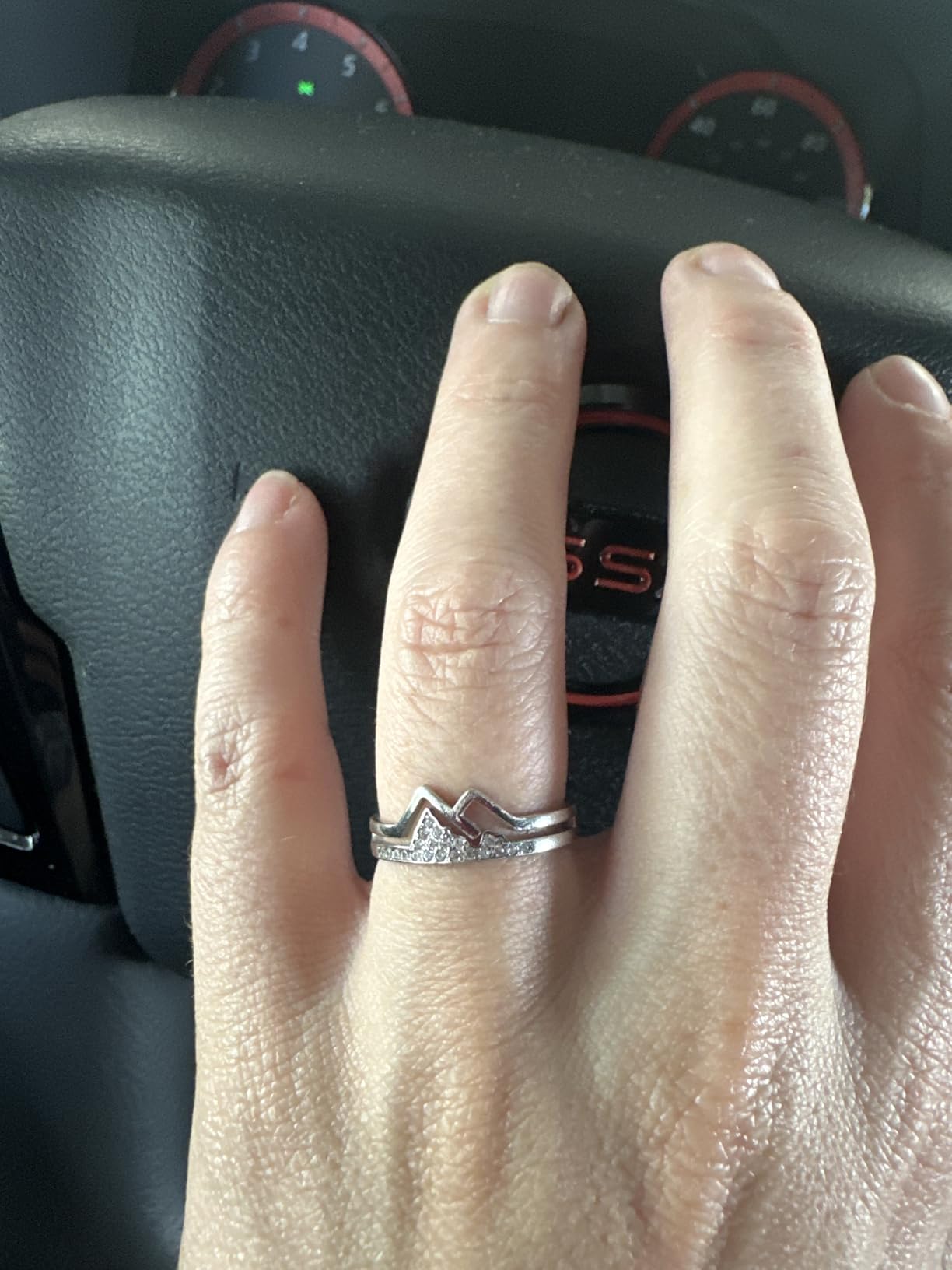 Mountain Ring, Western Rings for Women, 925 Sterling Silver Faith Ring, Silver Statement Rings customer photo 2