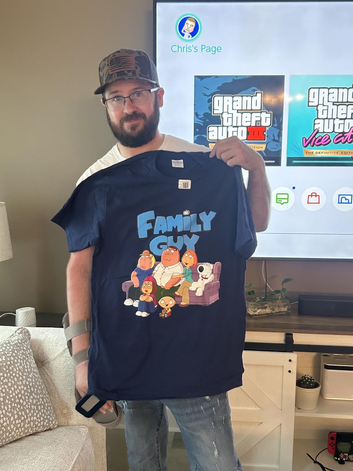 Family Guy Griffin Family with Logo Cartoon T-Shirt customer photo 1