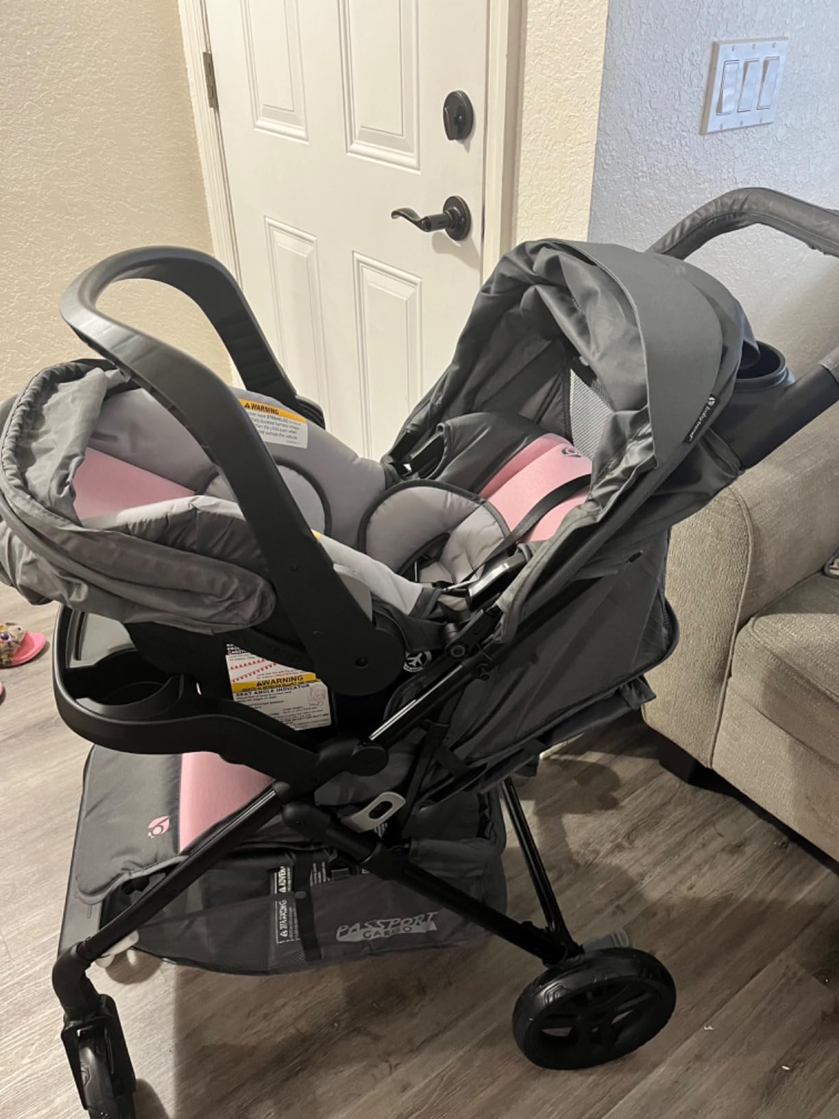 Baby Trend Passport® Cargo Stroller Travel System with EZ-Lift™ Plus Infant Car Seat, Pink Bamboo customer photo 2